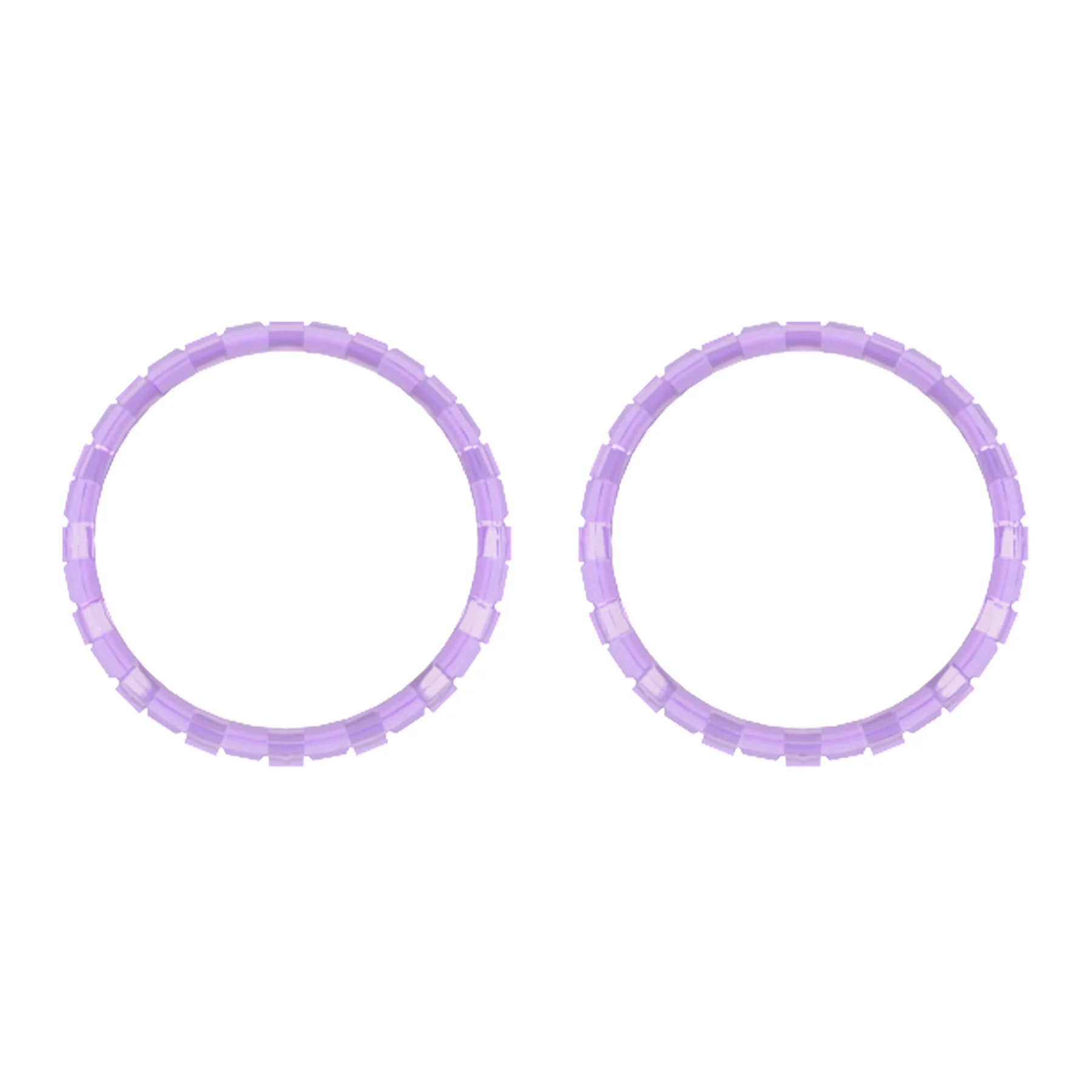 eXtremeRate Custom Replacement Accent Rings for PS5 Controller - Clear Atomic Purple - Image 7