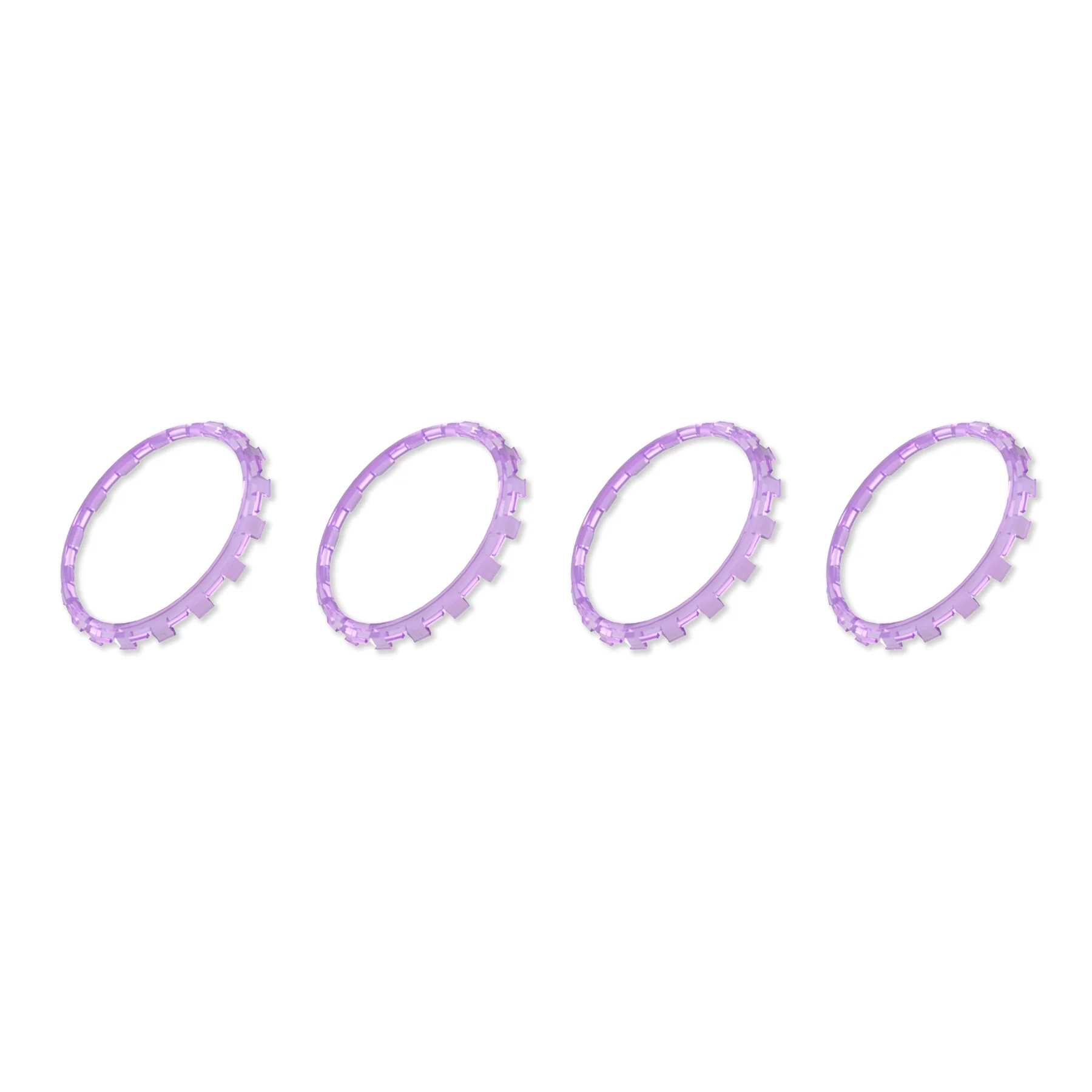 eXtremeRate Custom Replacement Accent Rings for PS5 Controller - Clear Atomic Purple - Image 8