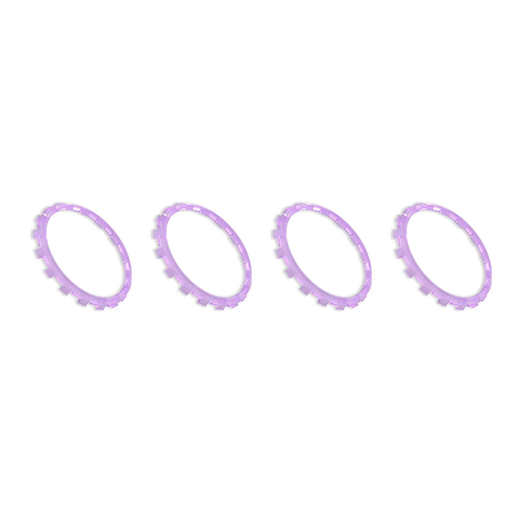 eXtremeRate Custom Replacement Accent Rings for PS5 Controller - Clear Atomic Purple - Image 9