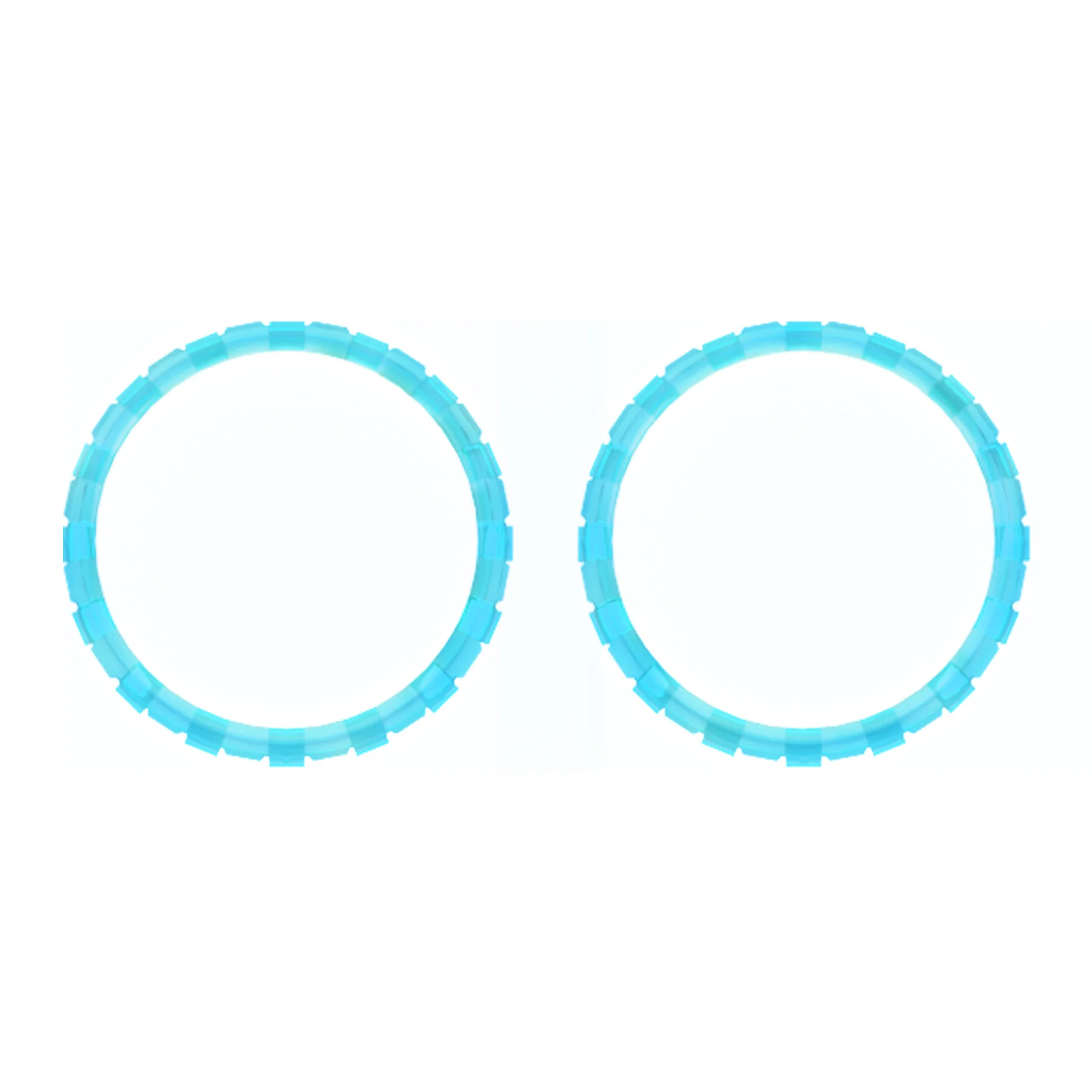 eXtremeRate Custom Replacement Accent Rings for PS5 Controller - Clear Cyan Blue - Image 7