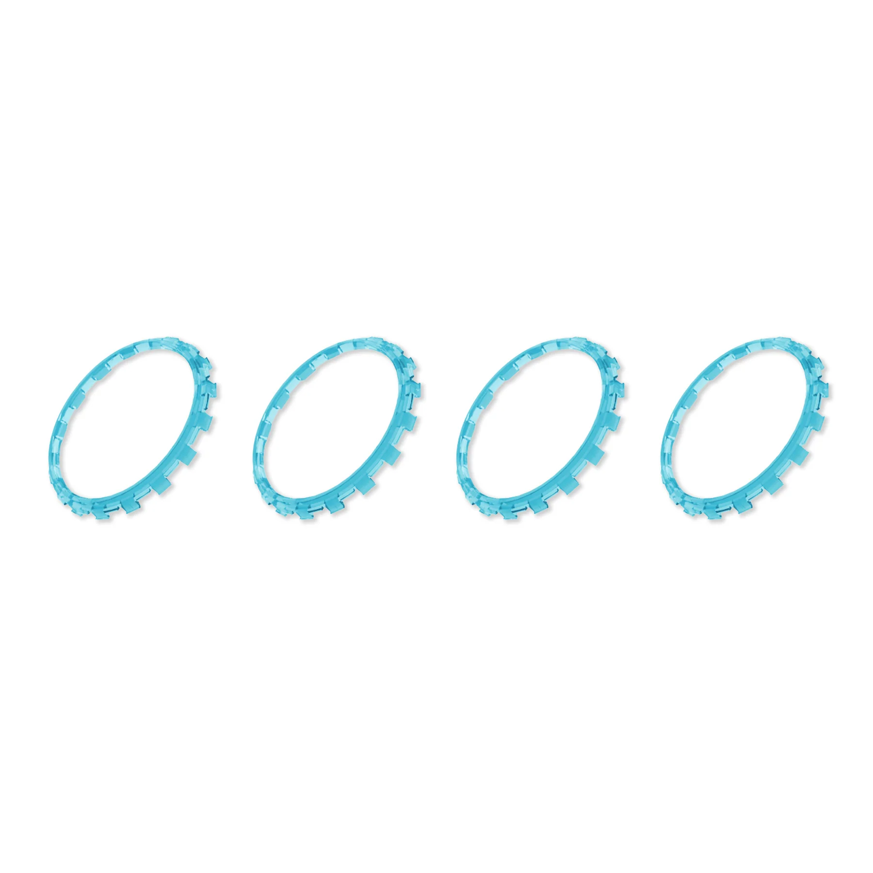 eXtremeRate Custom Replacement Accent Rings for PS5 Controller - Clear Cyan Blue - Image 8