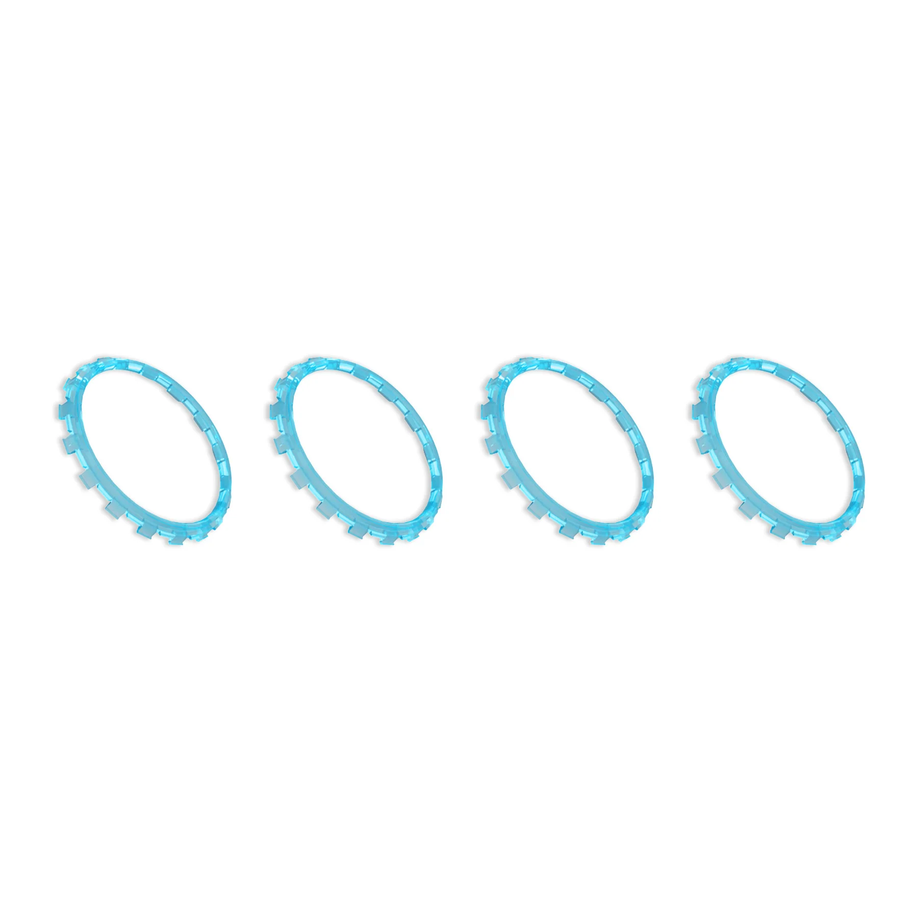 eXtremeRate Custom Replacement Accent Rings for PS5 Controller - Clear Cyan Blue - Image 9
