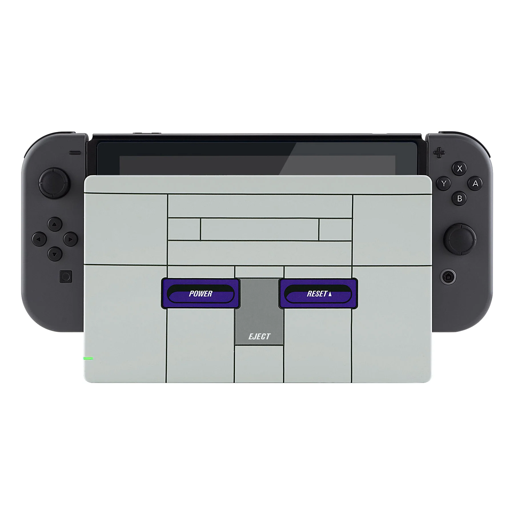 eXtremeRate Custom Replacement Faceplate for Nintendo Switch Charging Dock - Classics SNES Style - Image 4