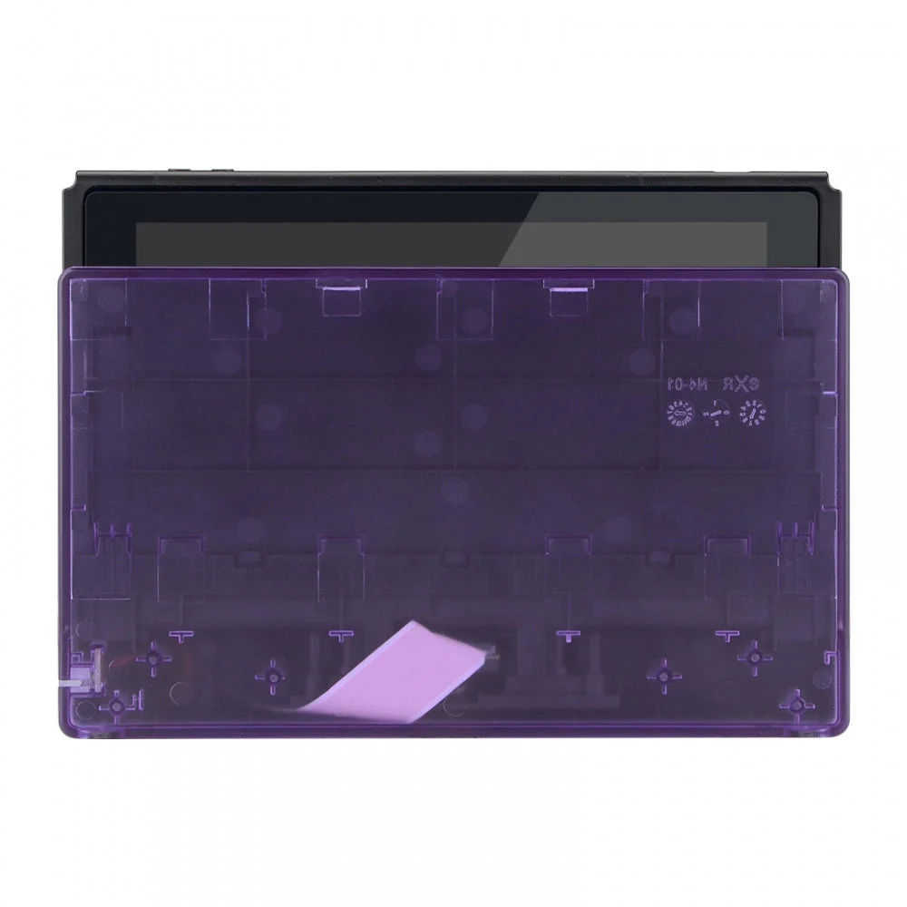 eXtremeRate Custom Replacement Faceplate for Nintendo Switch Charging Dock - Clear Atomic Purple - Image 5