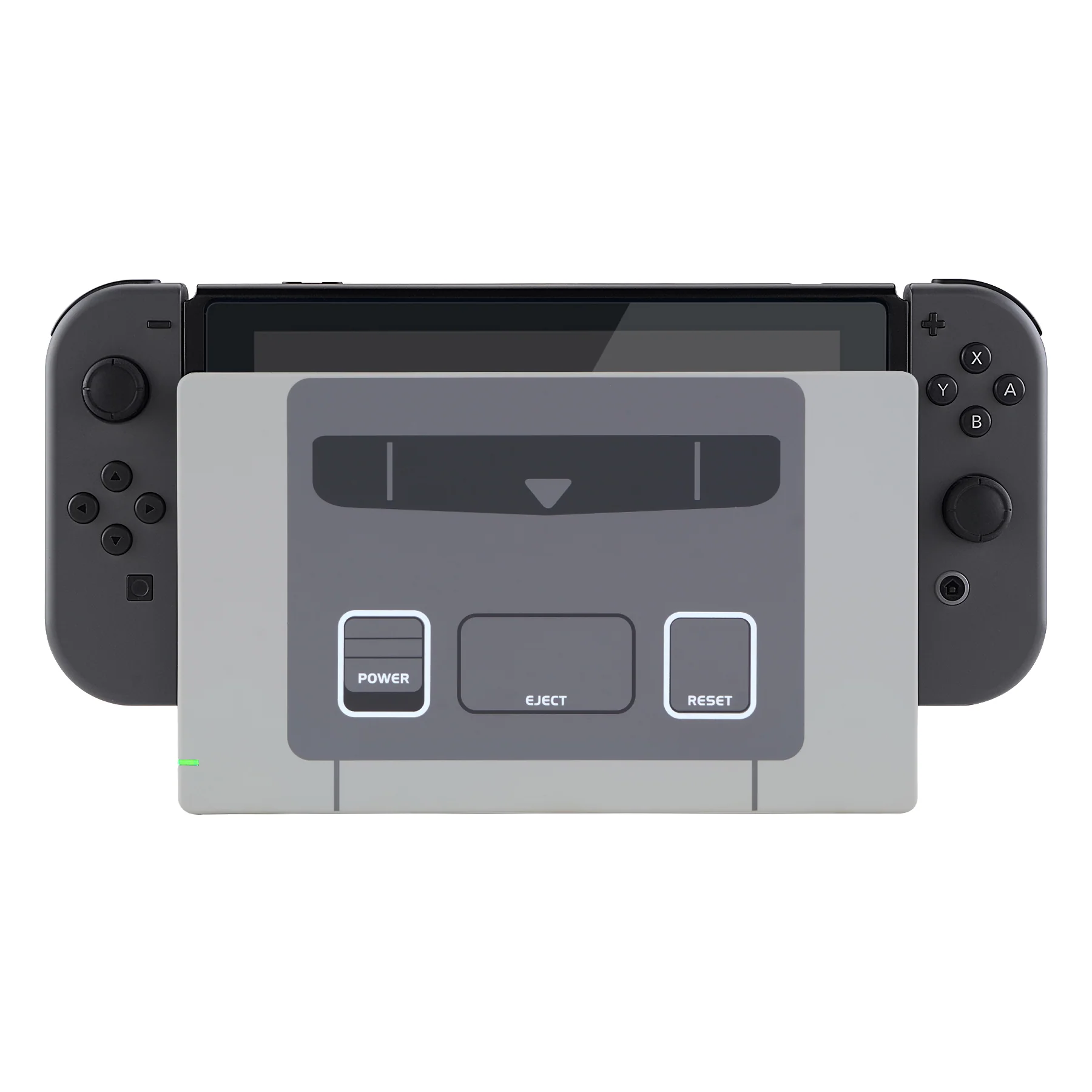 eXtremeRate Custom Replacement Faceplate for Nintendo Switch Charging Dock - SFC SNES Classic EU Style - Image 4