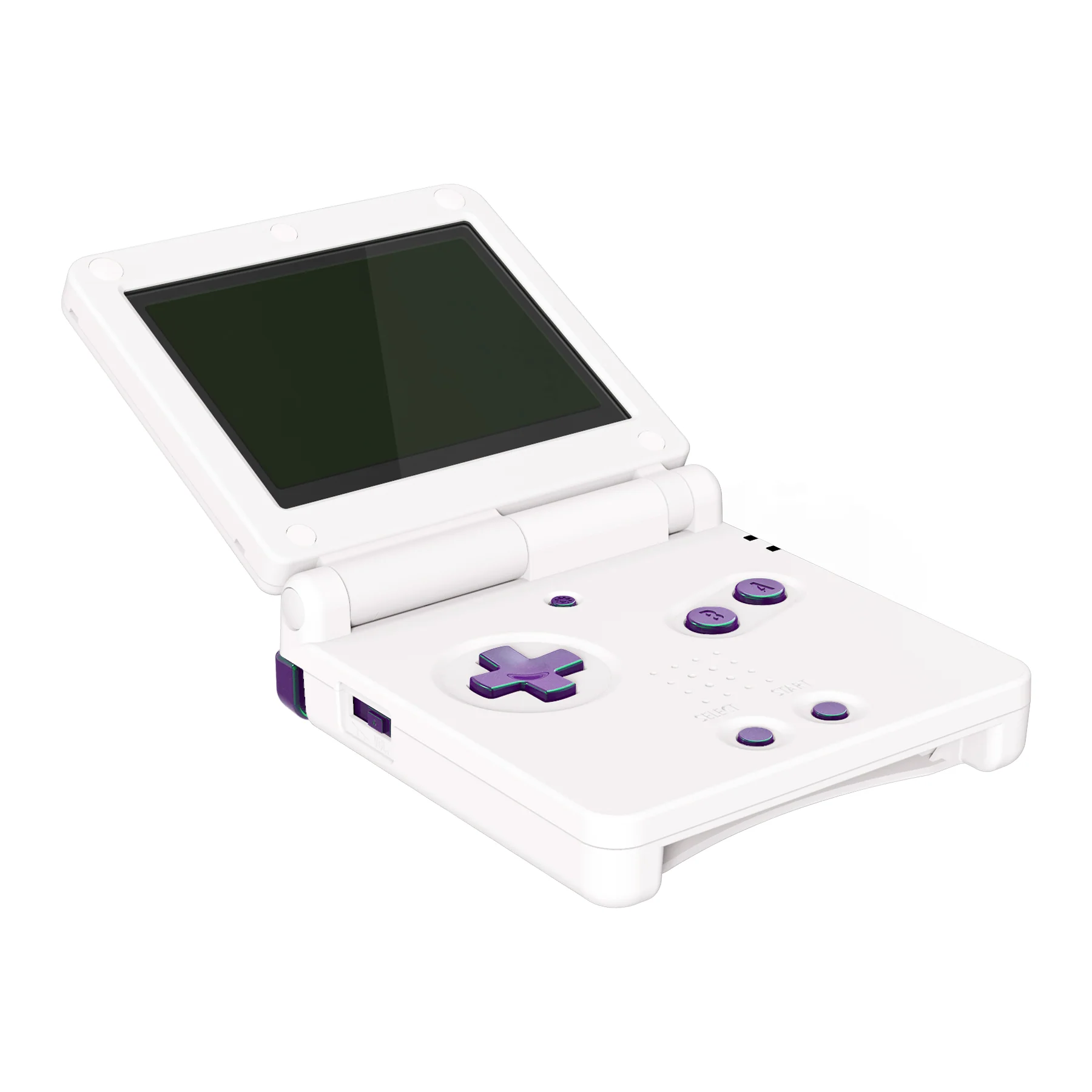 eXtremeRate Custom Replacement Full Set Buttons for Gameboy Advance SP GBA SP Console - Chameleon Green Purple - Image 3