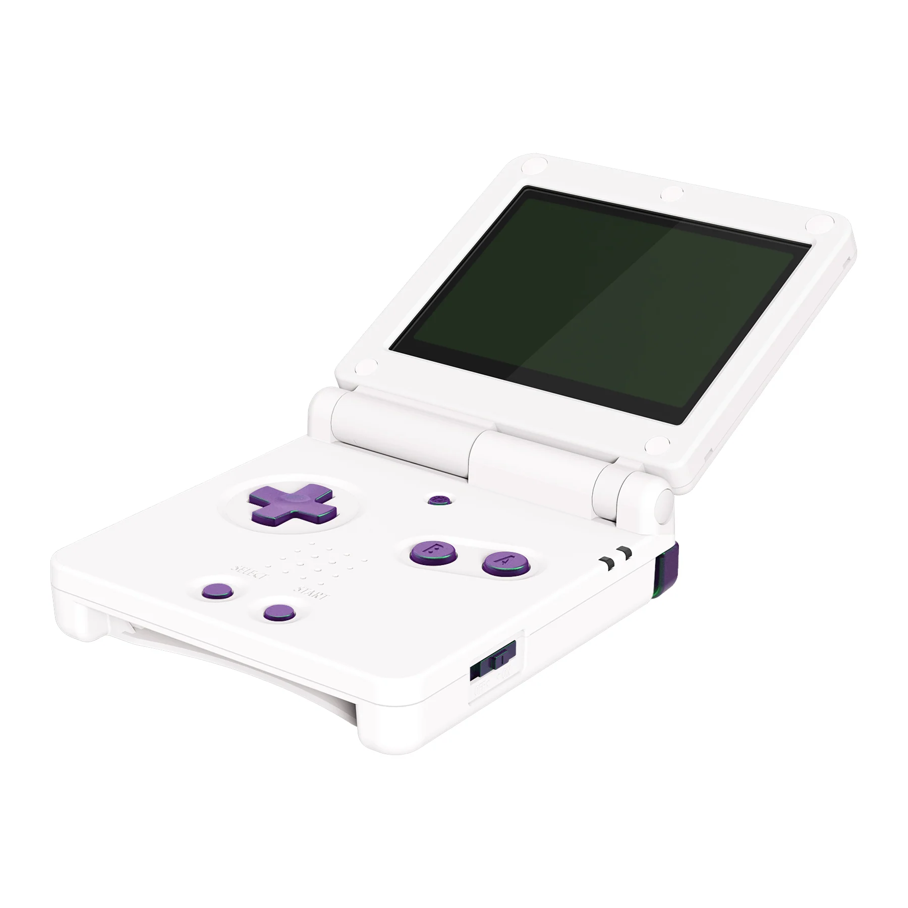 eXtremeRate Custom Replacement Full Set Buttons for Gameboy Advance SP GBA SP Console - Chameleon Green Purple - Image 4