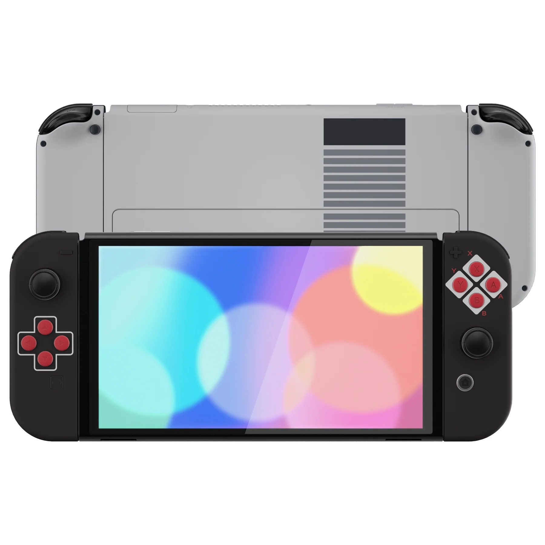 eXtremeRate Custom Replacement Full Set Shell with Buttons for Nintendo Switch OLED - Classic NES Style - Image 4