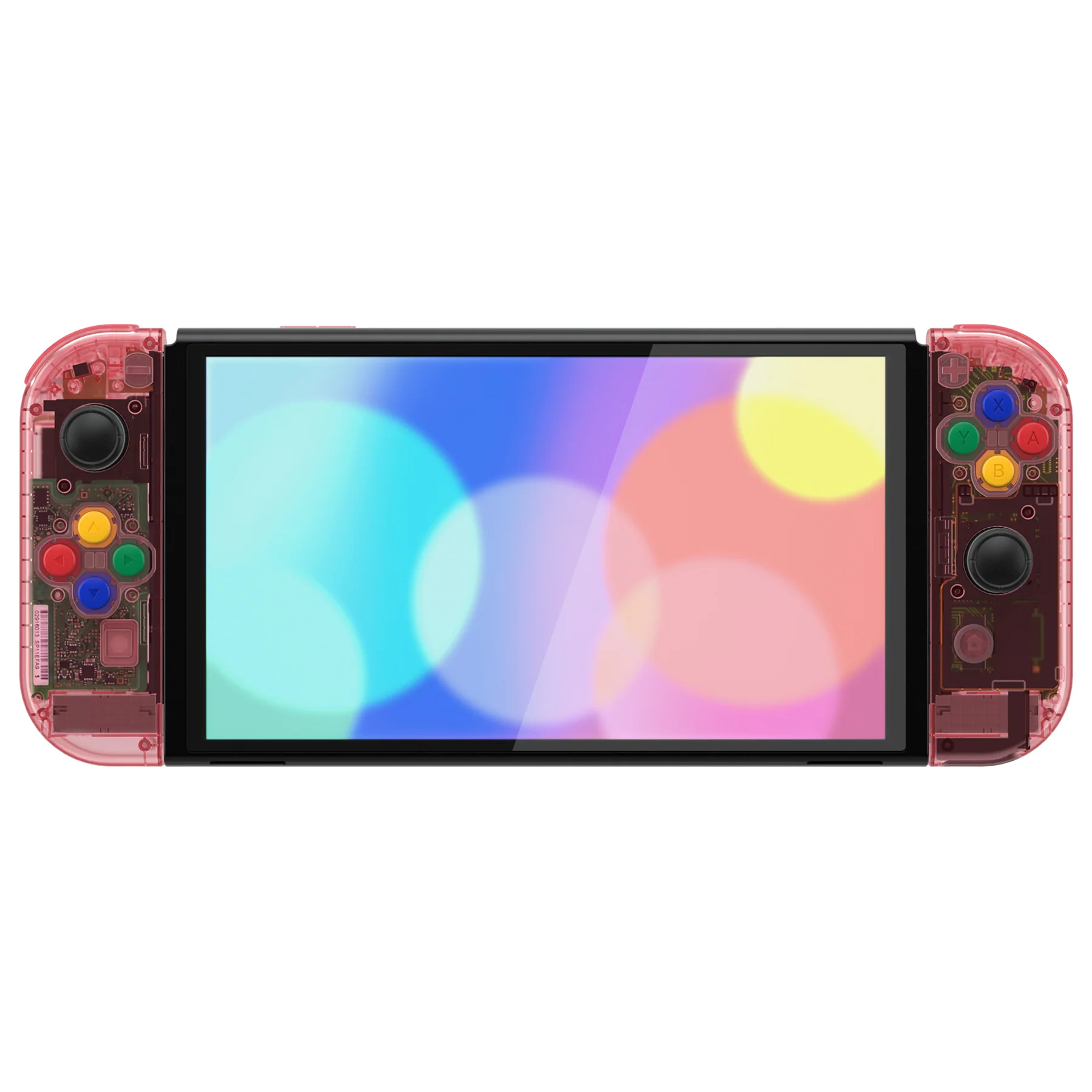 eXtremeRate Custom Replacement Full Set Shell with Buttons for Nintendo Switch OLED - Crystal Cherry Pink - Image 5