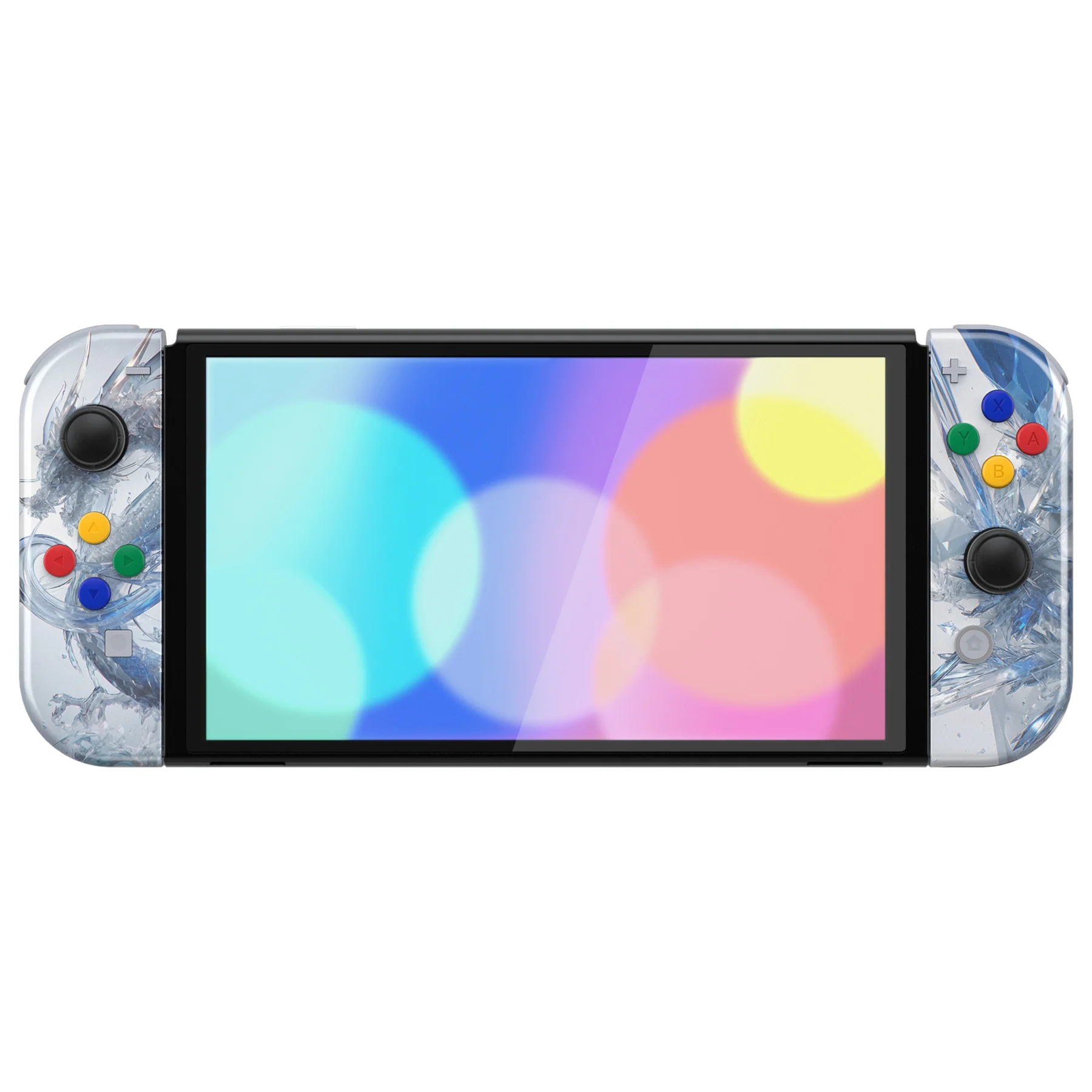 eXtremeRate Custom Replacement Full Set Shell with Buttons for Nintendo Switch OLED - Crystal Dragon - Image 5