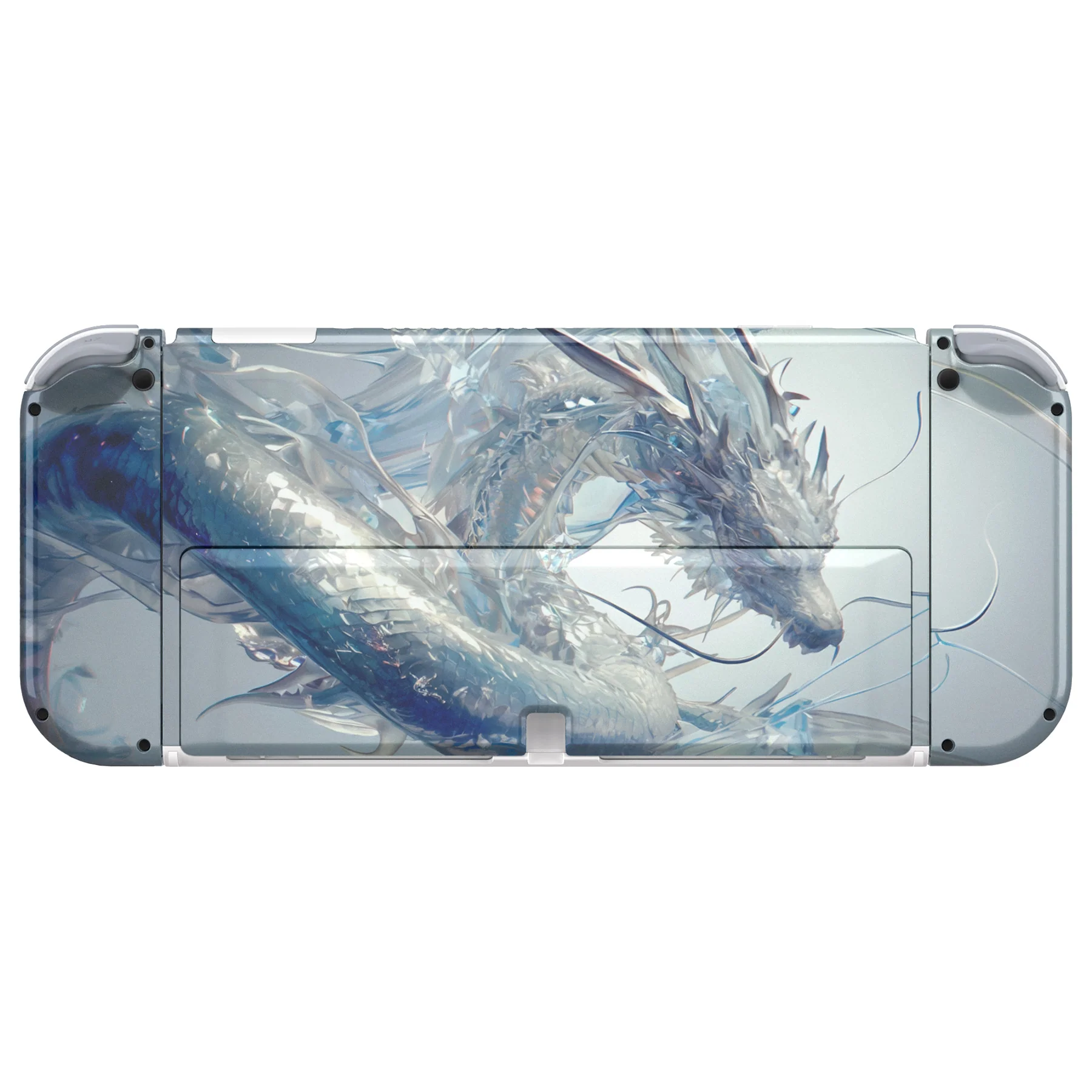 eXtremeRate Custom Replacement Full Set Shell with Buttons for Nintendo Switch OLED - Crystal Dragon - Image 8