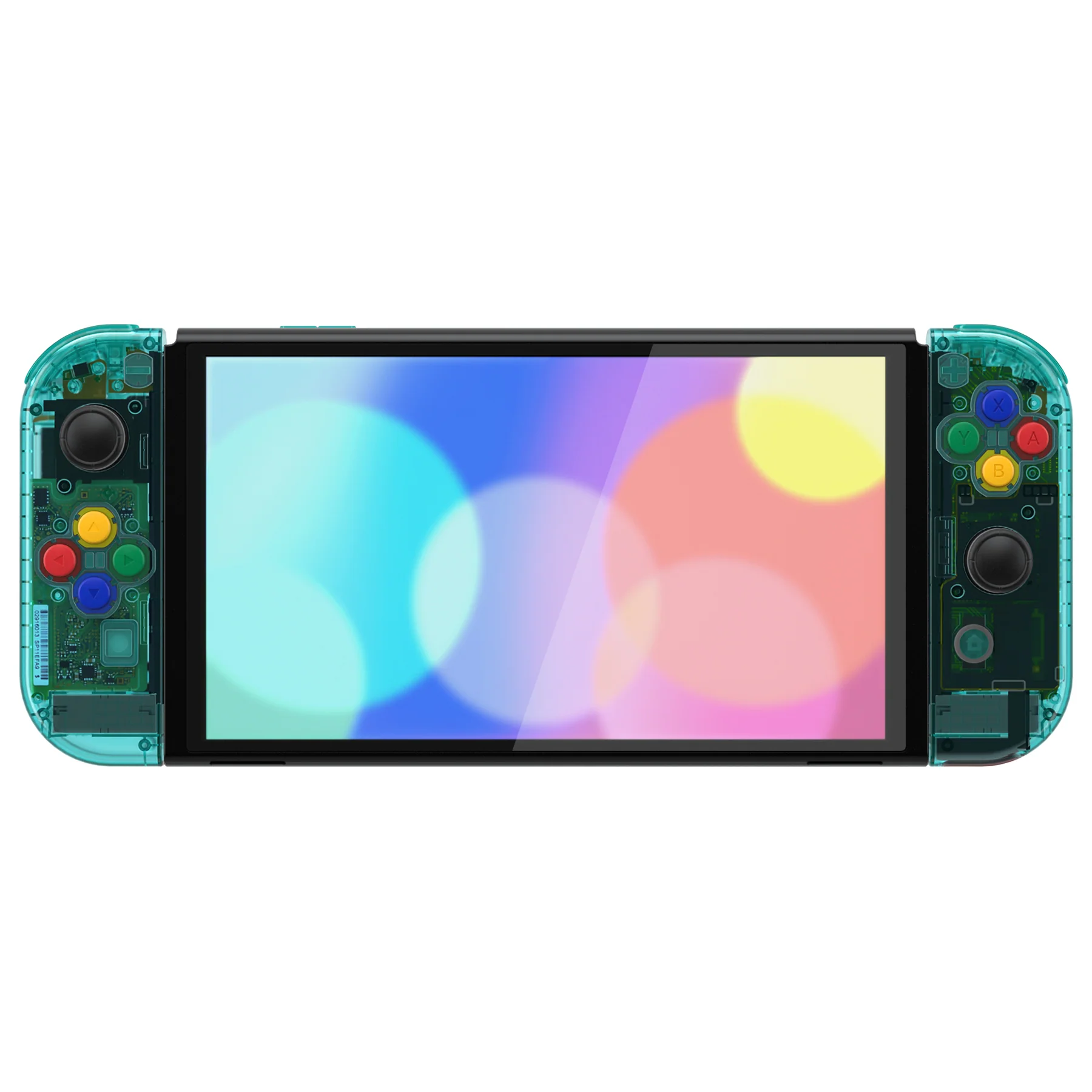 eXtremeRate Custom Replacement Full Set Shell with Buttons for Nintendo Switch OLED - Crystal Emerald Green - Image 5