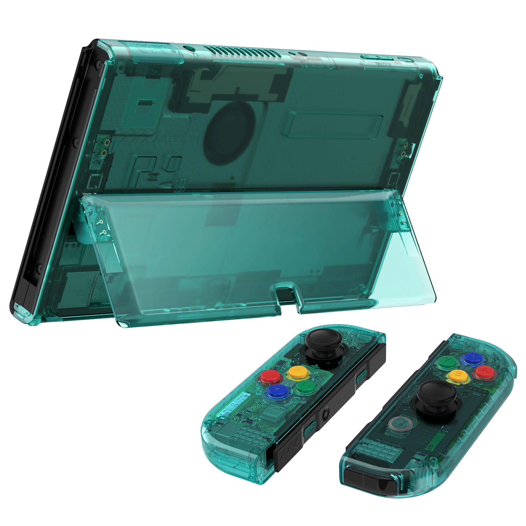 eXtremeRate Custom Replacement Full Set Shell with Buttons for Nintendo Switch OLED - Crystal Emerald Green - Image 7