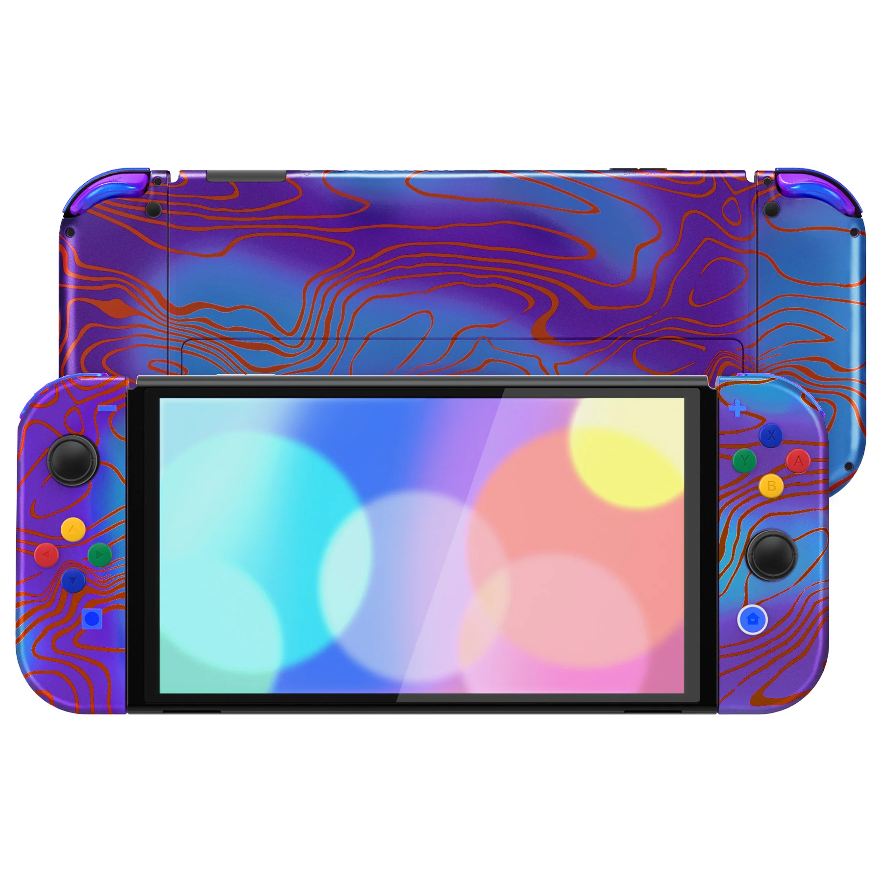 eXtremeRate Custom Replacement Full Set Shell with Buttons for Nintendo Switch OLED - Damascuscamo - Image 4