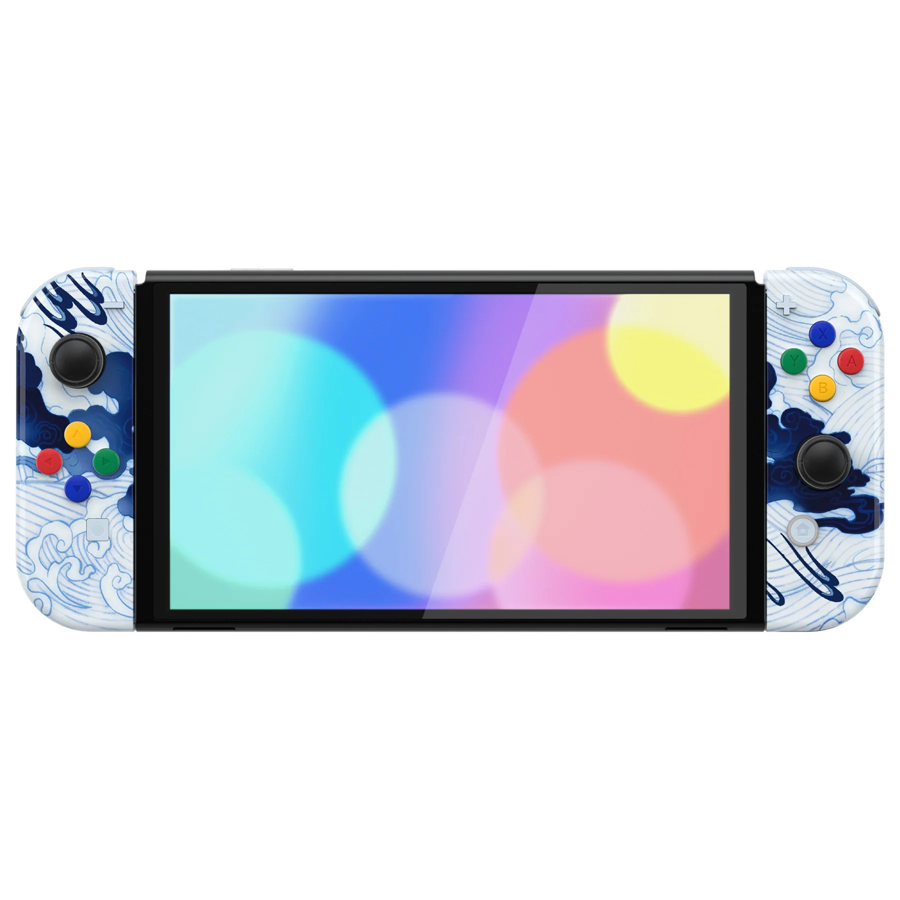eXtremeRate Custom Replacement Full Set Shell with Buttons for Nintendo Switch OLED - Porcelain Dragon - Image 5