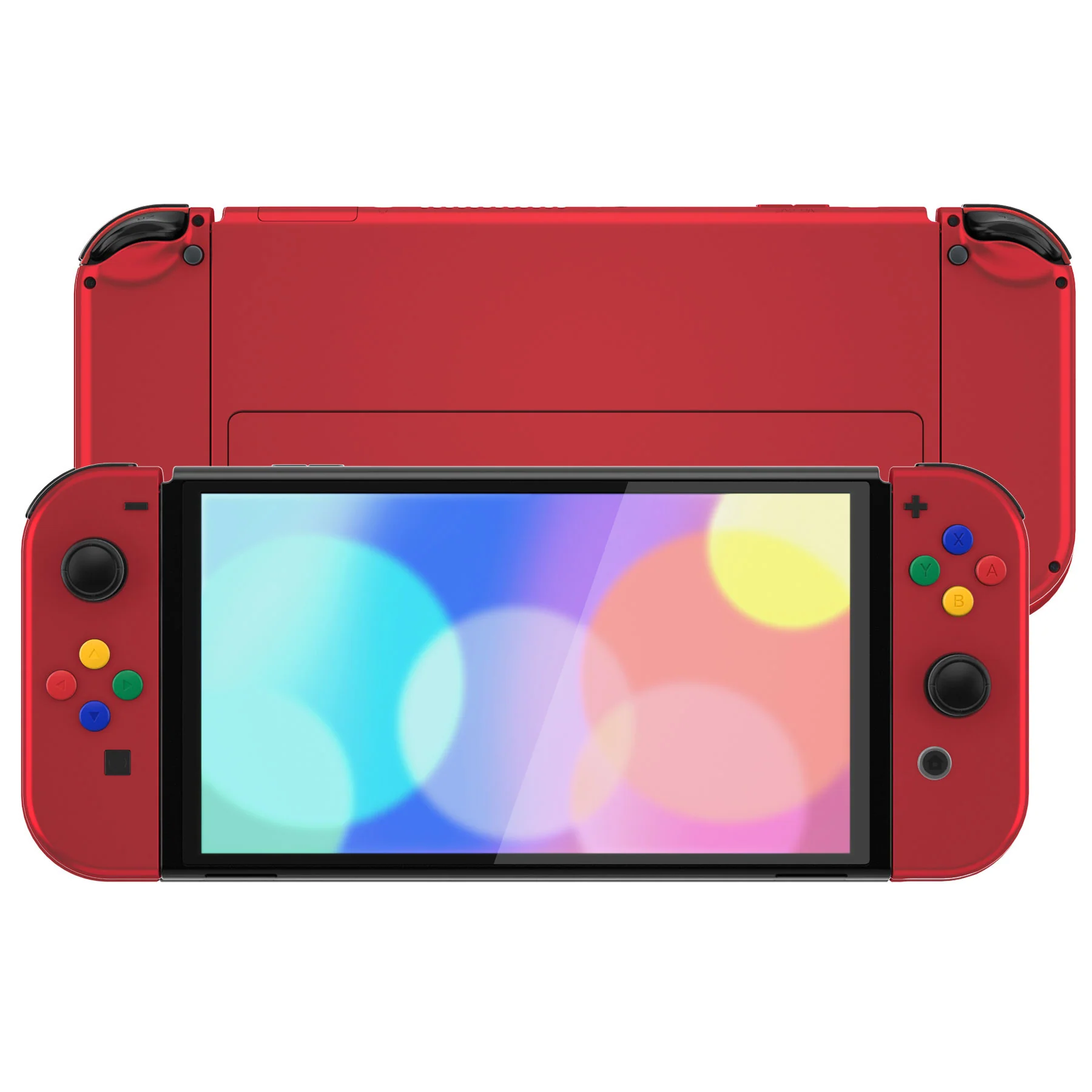 eXtremeRate Custom Replacement Full Set Shell with Buttons for Nintendo Switch OLED - Scarlet Red - Image 4