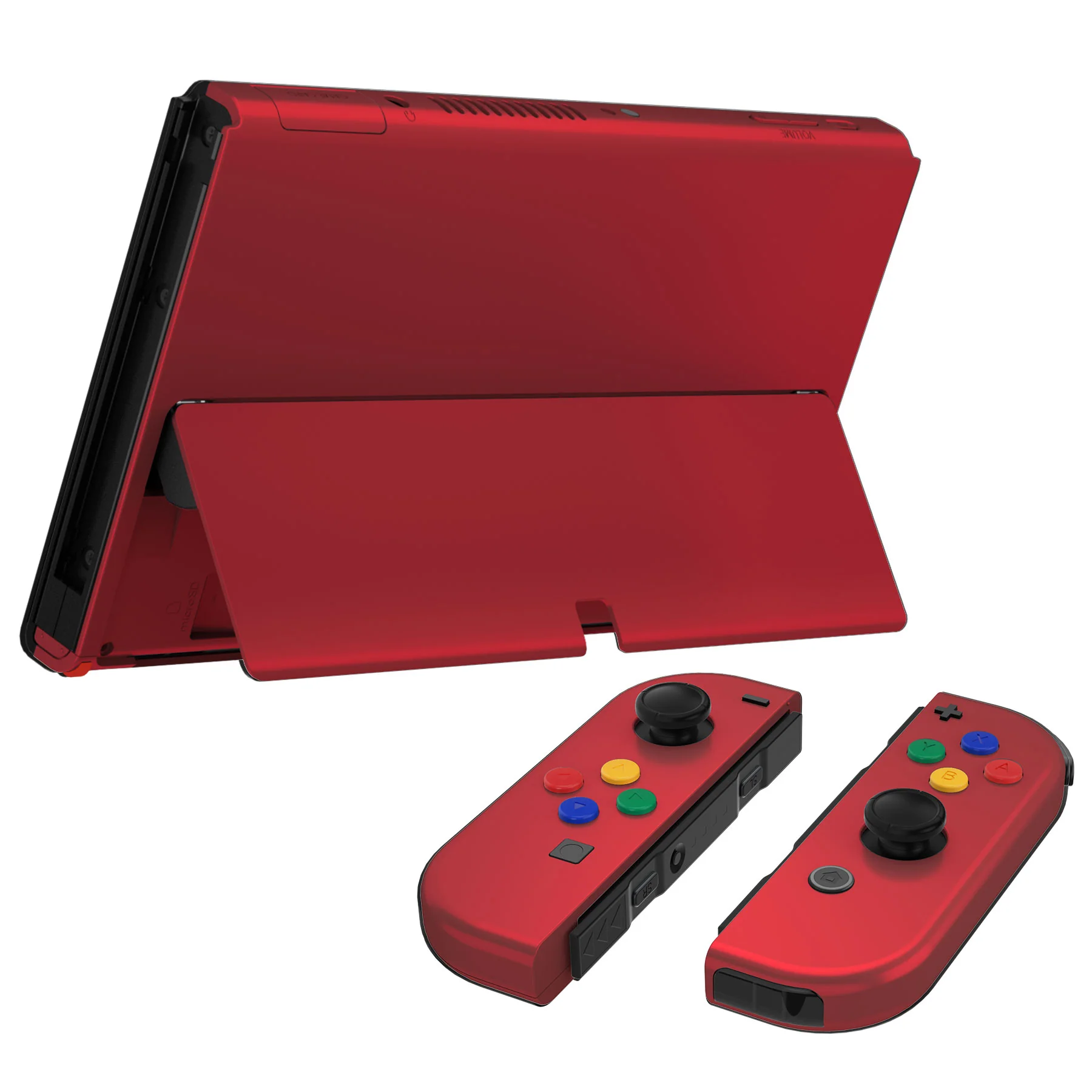 eXtremeRate Custom Replacement Full Set Shell with Buttons for Nintendo Switch OLED - Scarlet Red - Image 7