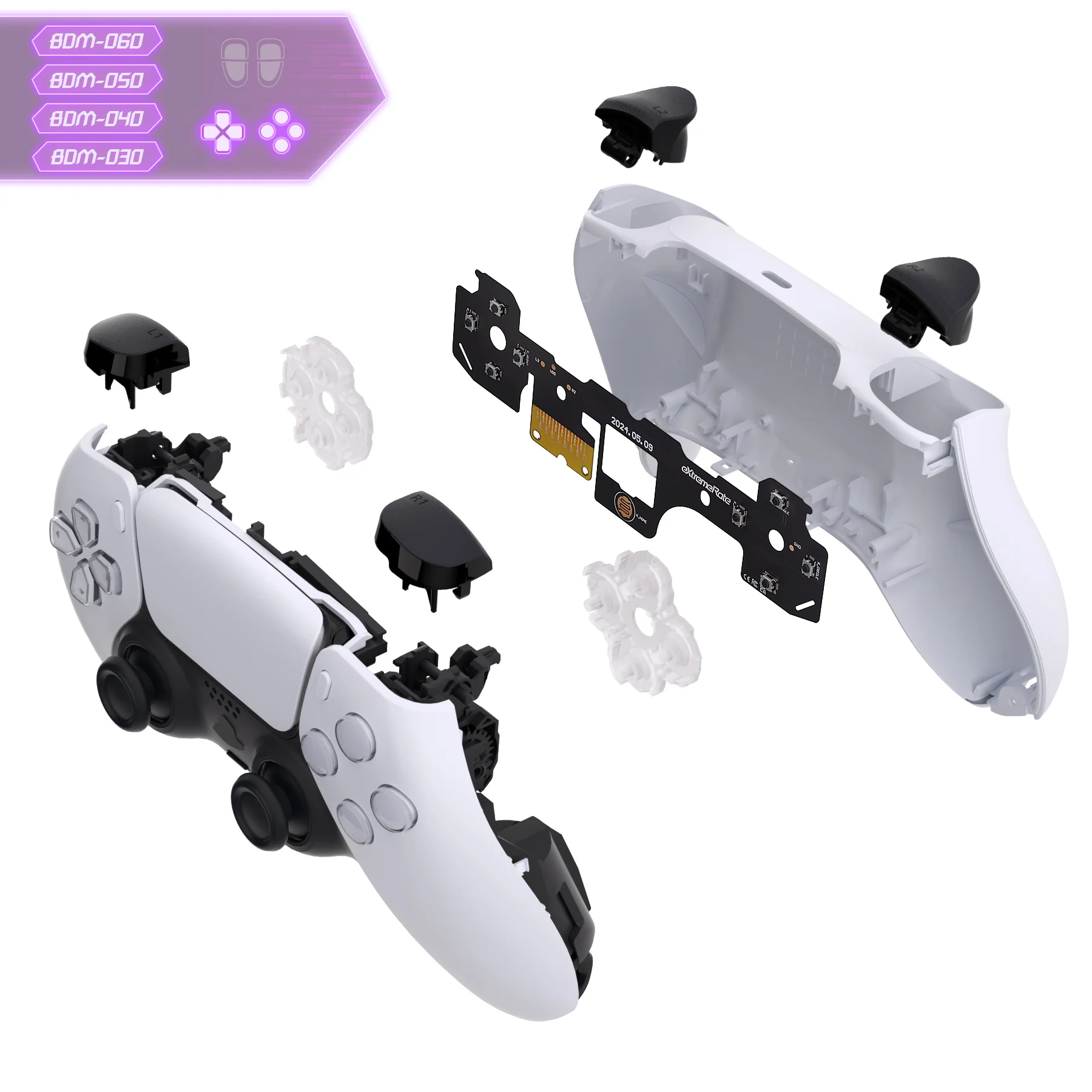 eXtremeRate Custom Tactile Dpad & Action Buttons Face Clicky Kit V3 for PS5 Controller BDM-030/040/050/060 - Image 4