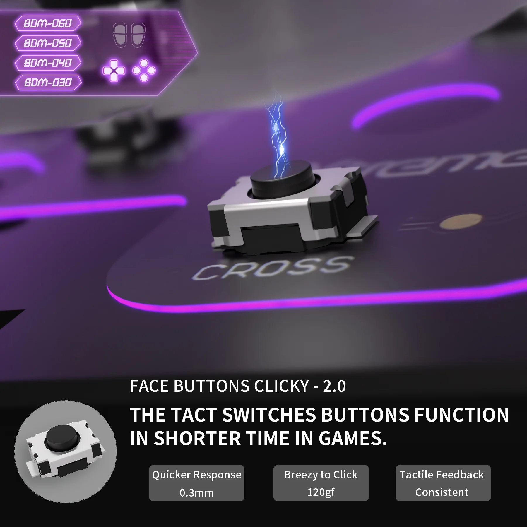 eXtremeRate Custom Tactile Dpad & Action Buttons Face Clicky Kit V3 for PS5 Controller BDM-030/040/050/060 - Image 7