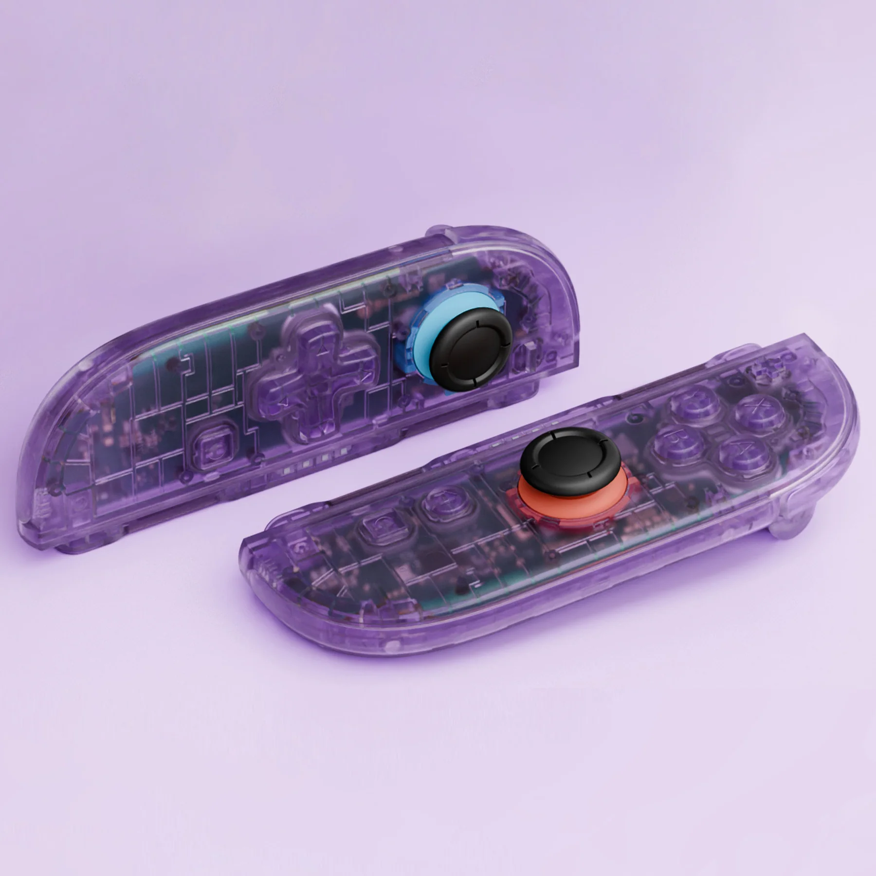 eXtremeRate D-Pad Version Replacement Full Set Shell Case with Buttons for Joycon 2 of Nintendo Switch 2 - Deluxe Version - Clear Atomic Purple - Image 9