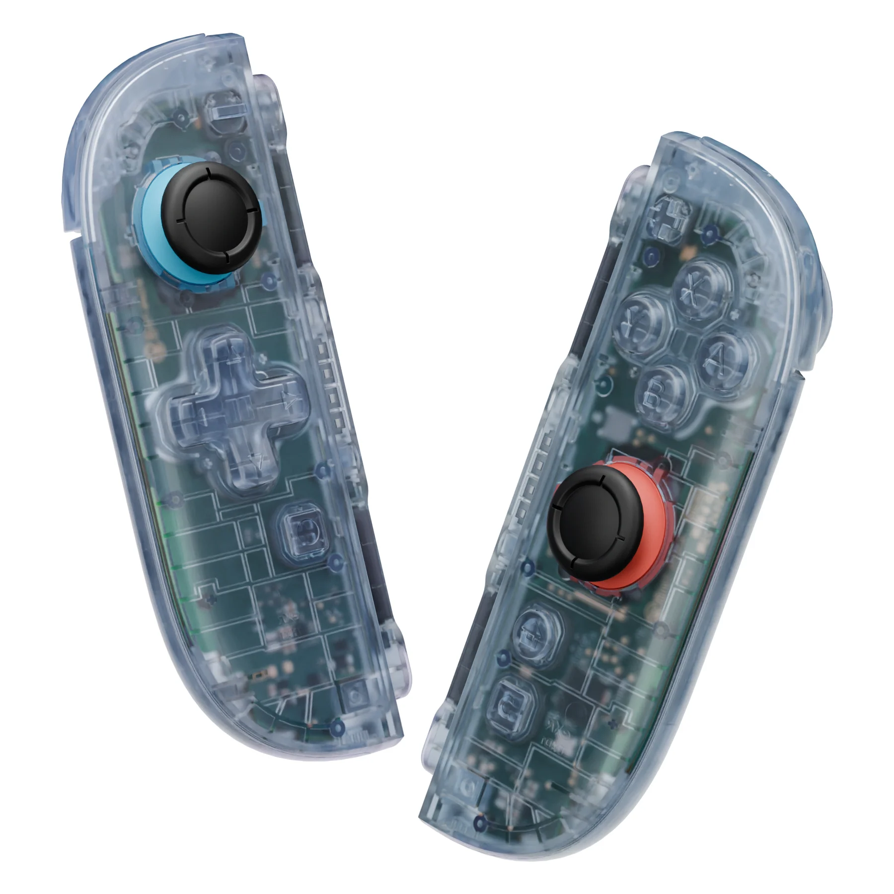 eXtremeRate D-Pad Version Replacement Full Set Shell Case with Buttons for Joycon 2 of Nintendo Switch 2 - Deluxe Version - Clear Glacier Blue - Image 5