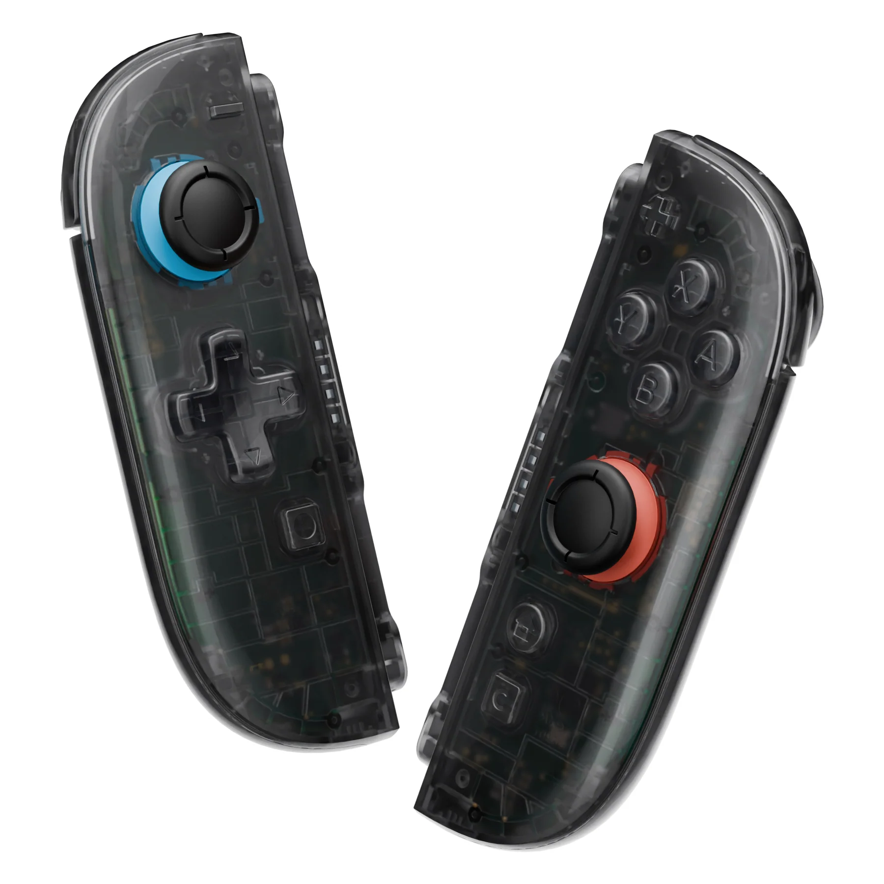 eXtremeRate D-Pad Version Replacement Full Set Shell Case with Buttons for Joycon 2 of Nintendo Switch 2 - Deluxe Version - Clear Slate Black - Image 5