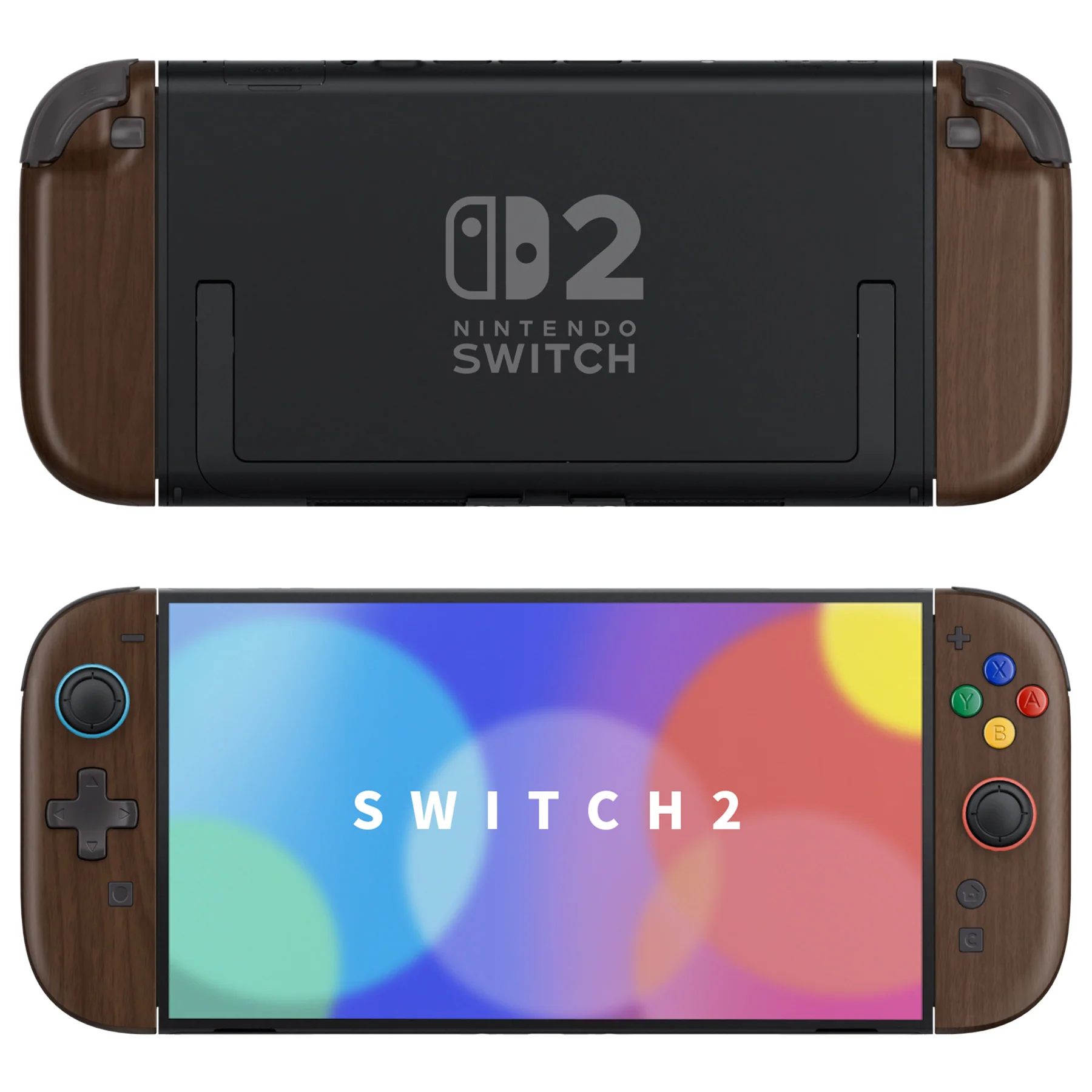 eXtremeRate D-Pad Version Replacement Full Set Shell Case with Buttons for Joycon 2 of Nintendo Switch 2 - Deluxe Version - Wood Grain - Image 4