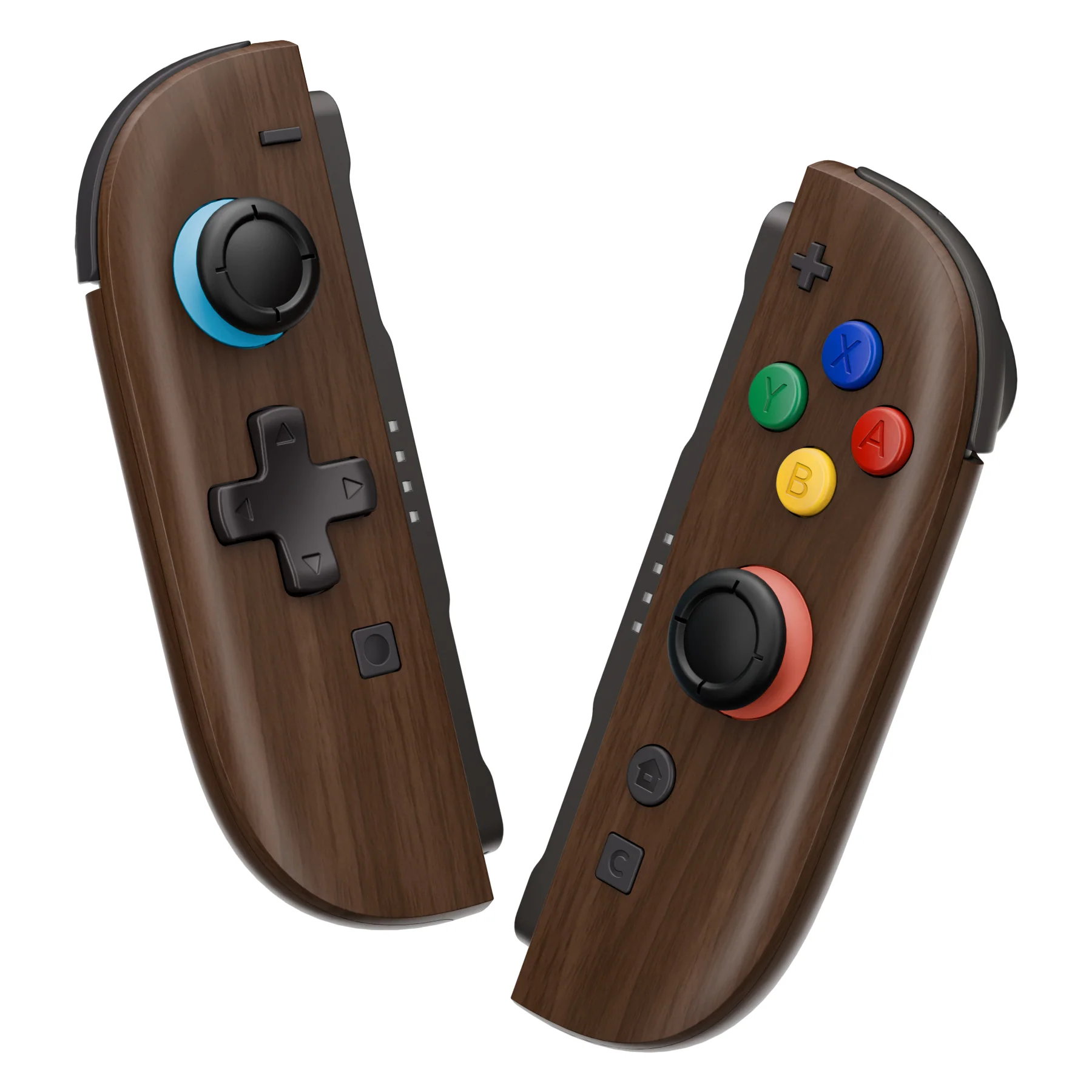 eXtremeRate D-Pad Version Replacement Full Set Shell Case with Buttons for Joycon 2 of Nintendo Switch 2 - Deluxe Version - Wood Grain - Image 5