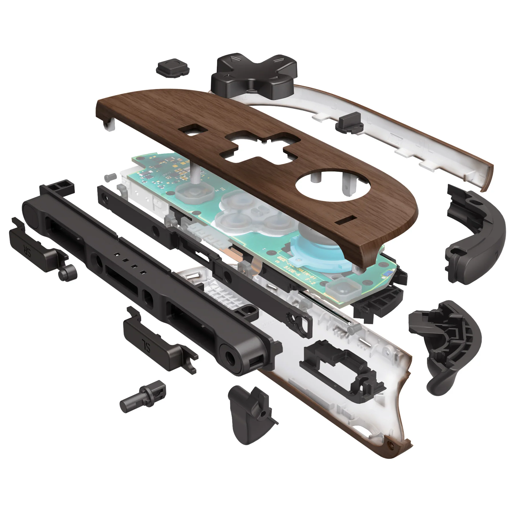 eXtremeRate D-Pad Version Replacement Full Set Shell Case with Buttons for Joycon 2 of Nintendo Switch 2 - Deluxe Version - Wood Grain - Image 6