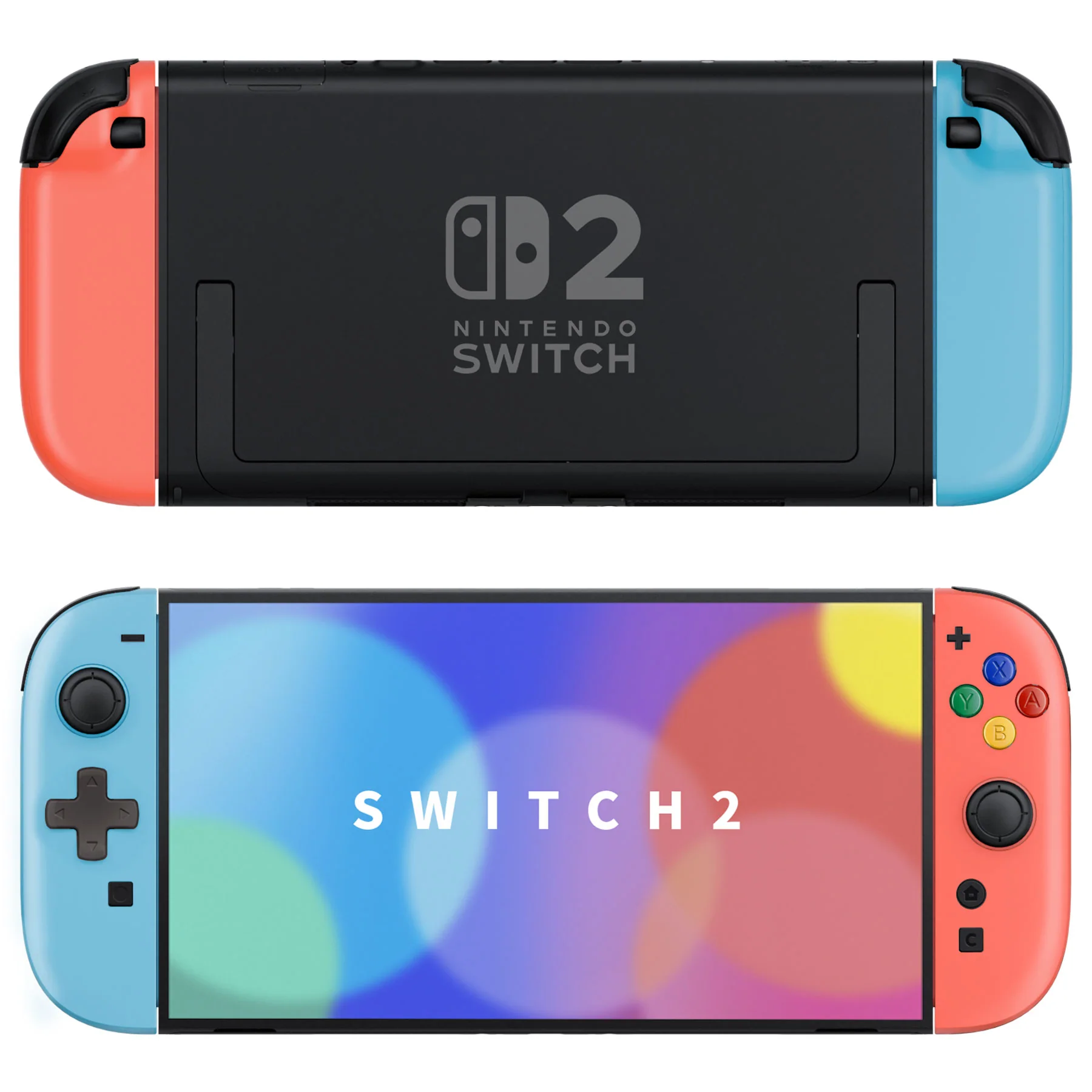 eXtremeRate D-Pad Version Replacement Full Set Shell Case with Buttons for Joycon 2 of Nintendo Switch 2 - Essence Version - Blue & Orange - Image 4