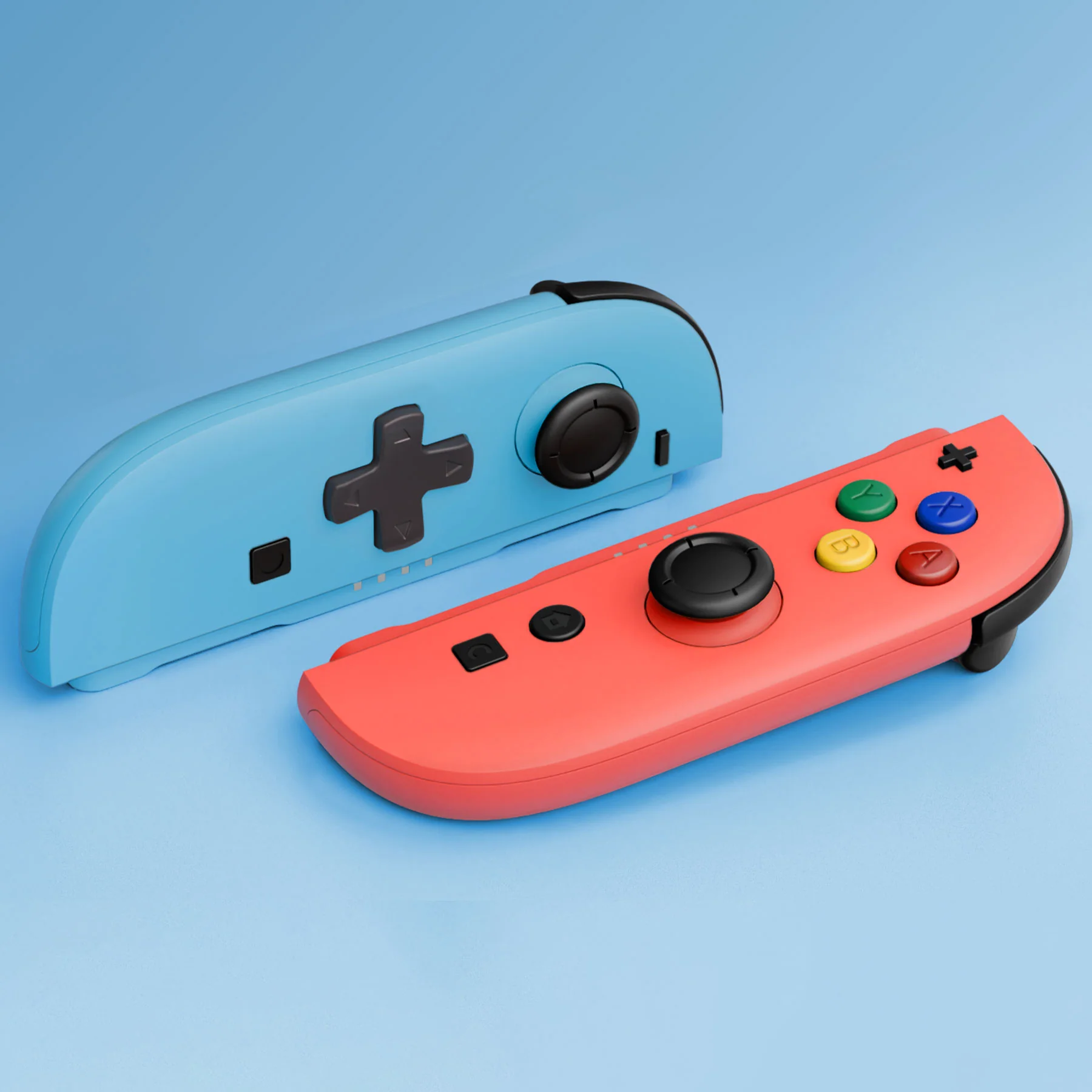 eXtremeRate D-Pad Version Replacement Full Set Shell Case with Buttons for Joycon 2 of Nintendo Switch 2 - Essence Version - Blue & Orange - Image 9