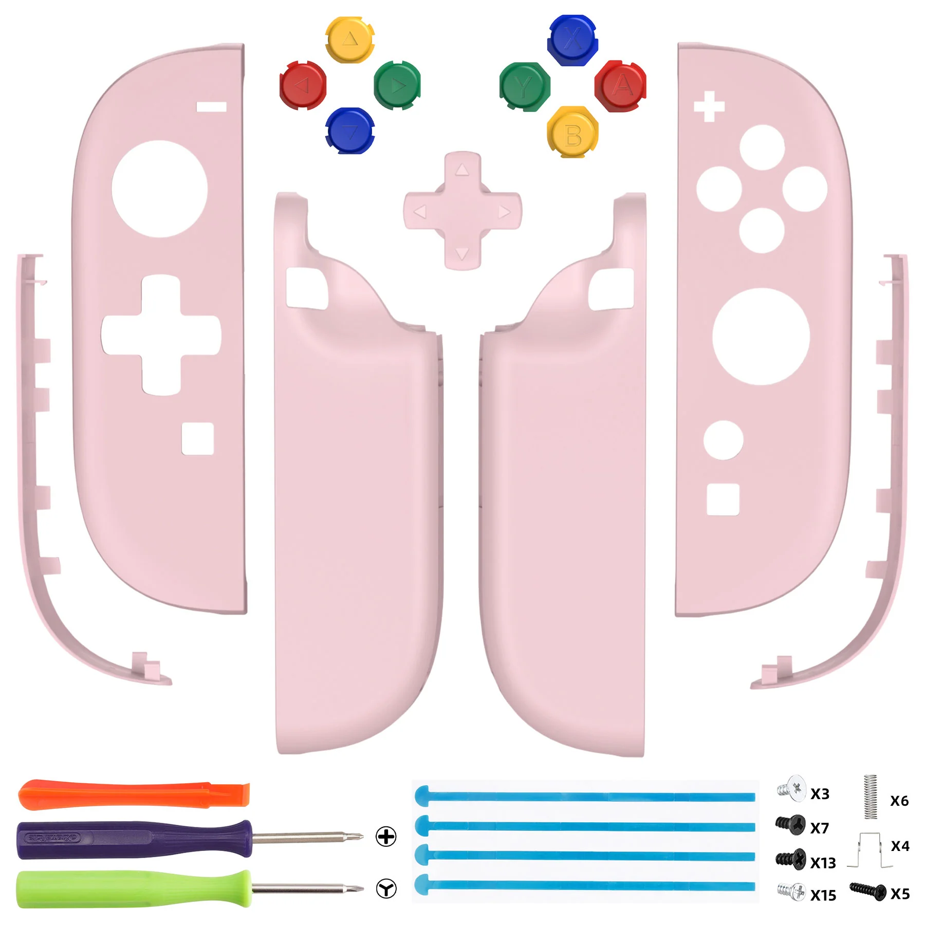 eXtremeRate D-Pad Version Replacement Full Set Shell Case with Buttons for Joycon 2 of Nintendo Switch 2 - Essence Version - Cherry Blossoms Pink - Image 2
