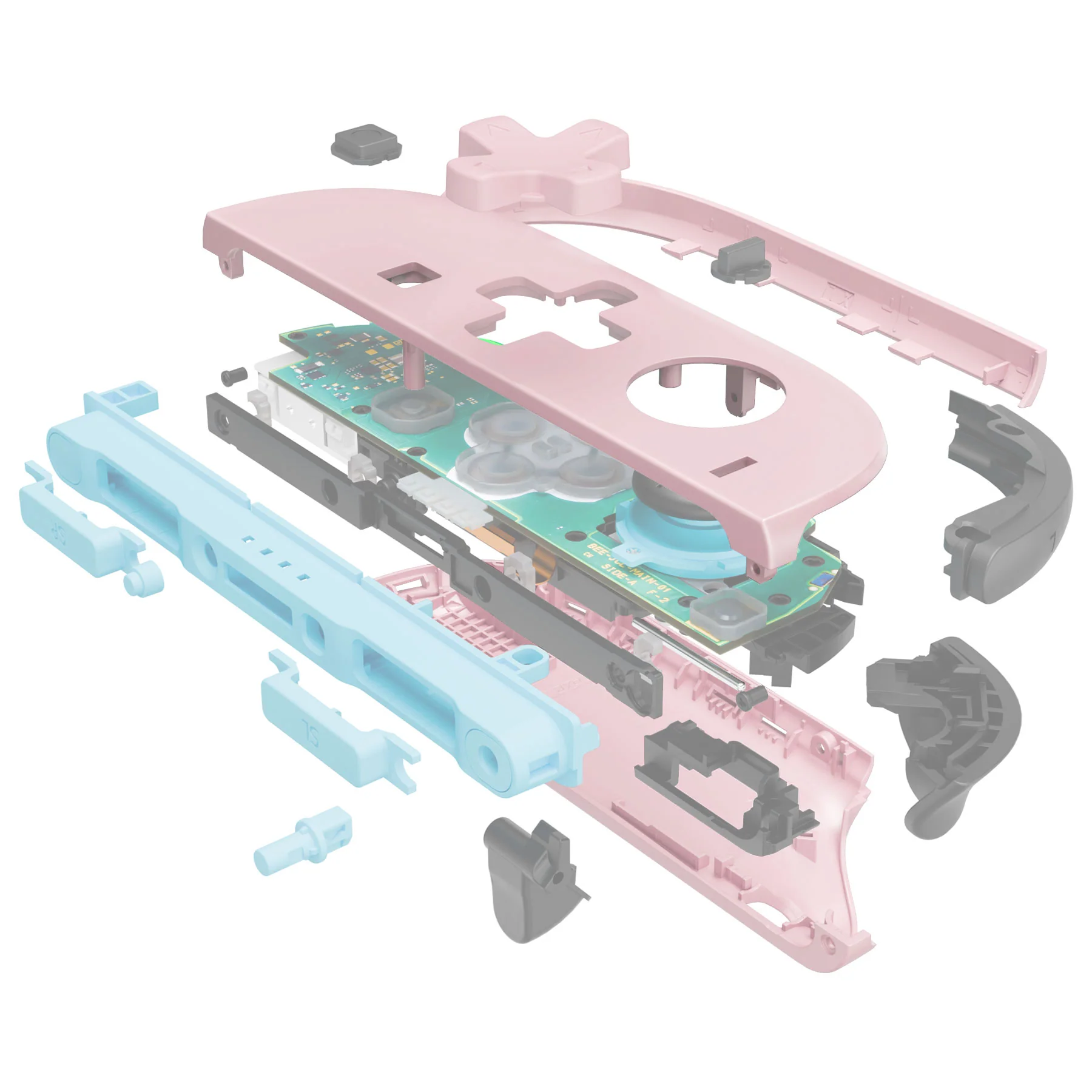 eXtremeRate D-Pad Version Replacement Full Set Shell Case with Buttons for Joycon 2 of Nintendo Switch 2 - Essence Version - Cherry Blossoms Pink - Image 6