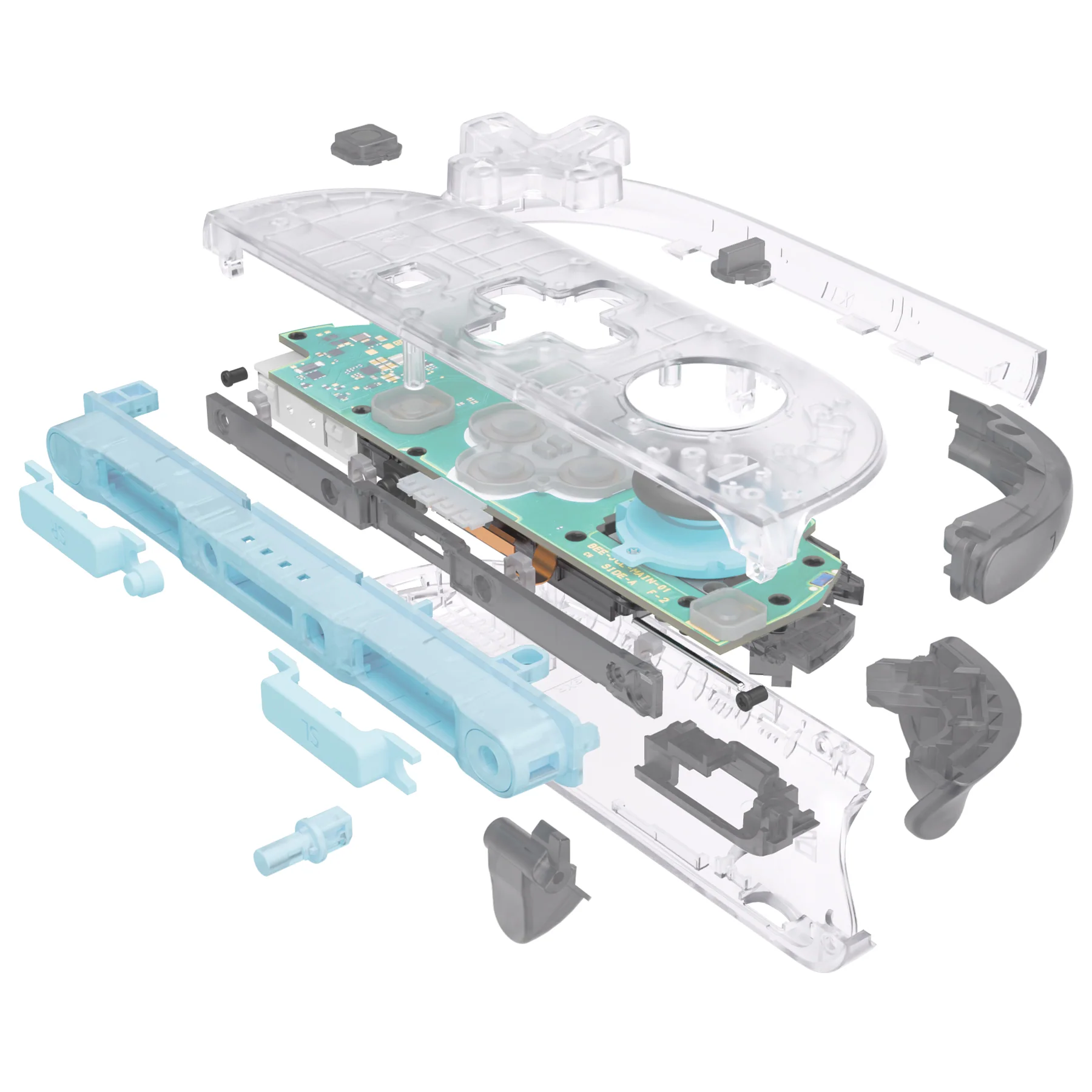 eXtremeRate D-Pad Version Replacement Full Set Shell Case with Buttons for Joycon 2 of Nintendo Switch 2 - Essence Version - Clear - Image 6