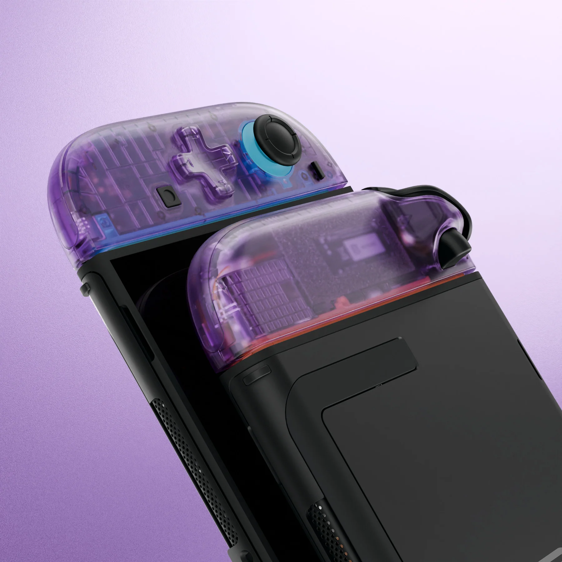 eXtremeRate D-Pad Version Replacement Full Set Shell Case with Buttons for Joycon 2 of Nintendo Switch 2 - Essence Version - Clear Atomic Purple - Image 10