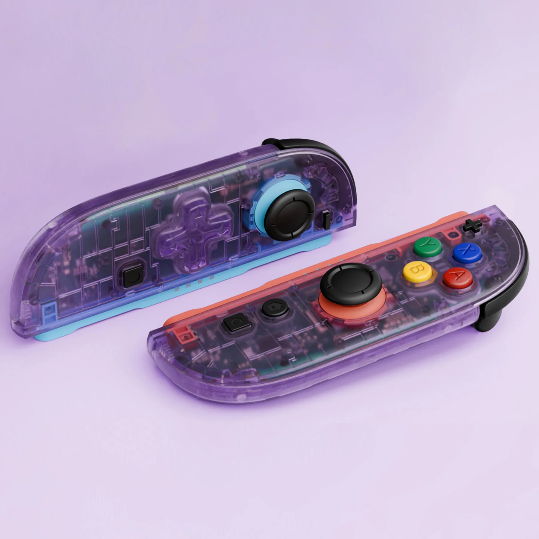eXtremeRate D-Pad Version Replacement Full Set Shell Case with Buttons for Joycon 2 of Nintendo Switch 2 - Essence Version - Clear Atomic Purple - Image 9