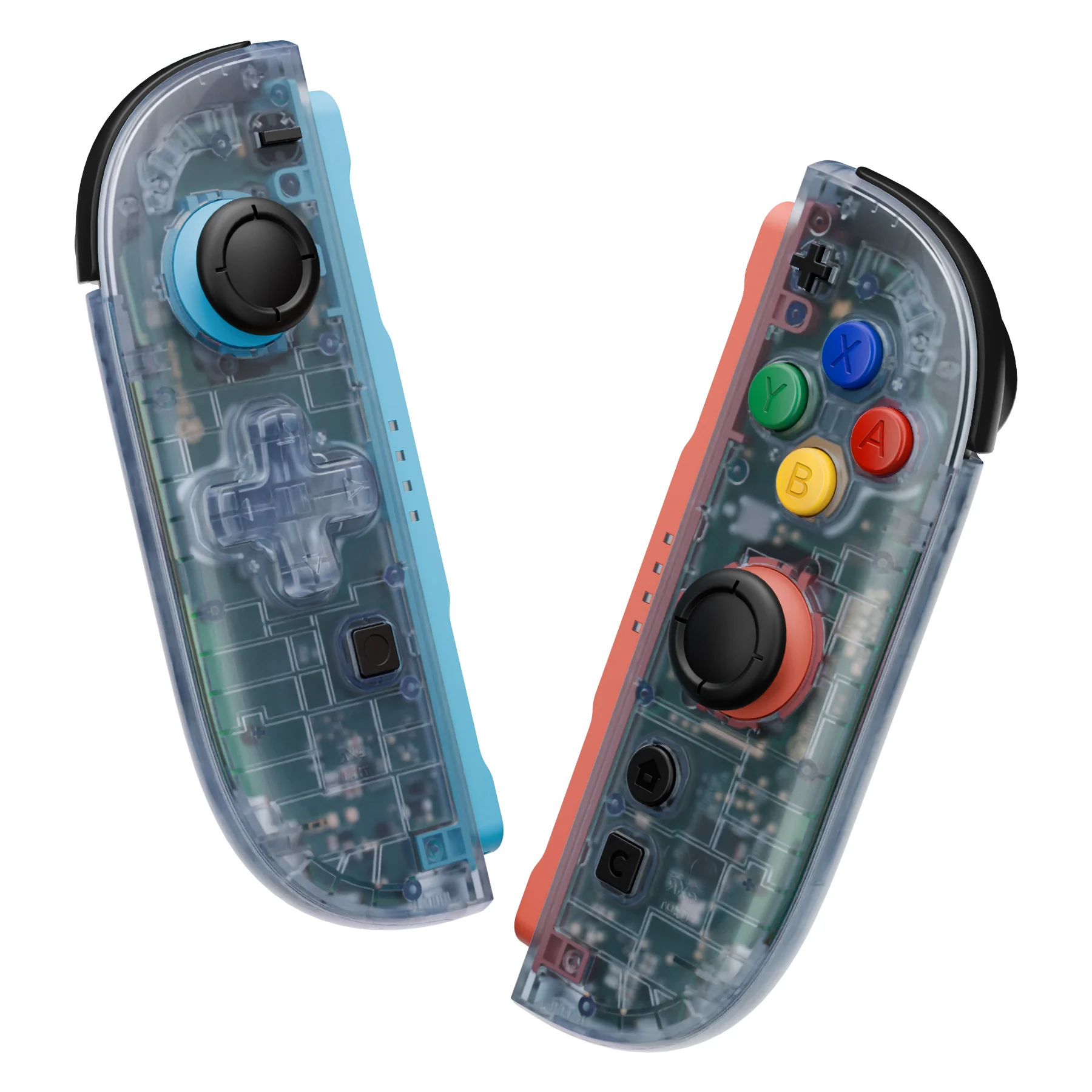 eXtremeRate D-Pad Version Replacement Full Set Shell Case with Buttons for Joycon 2 of Nintendo Switch 2 - Essence Version - Clear Glacier Blue - Image 5