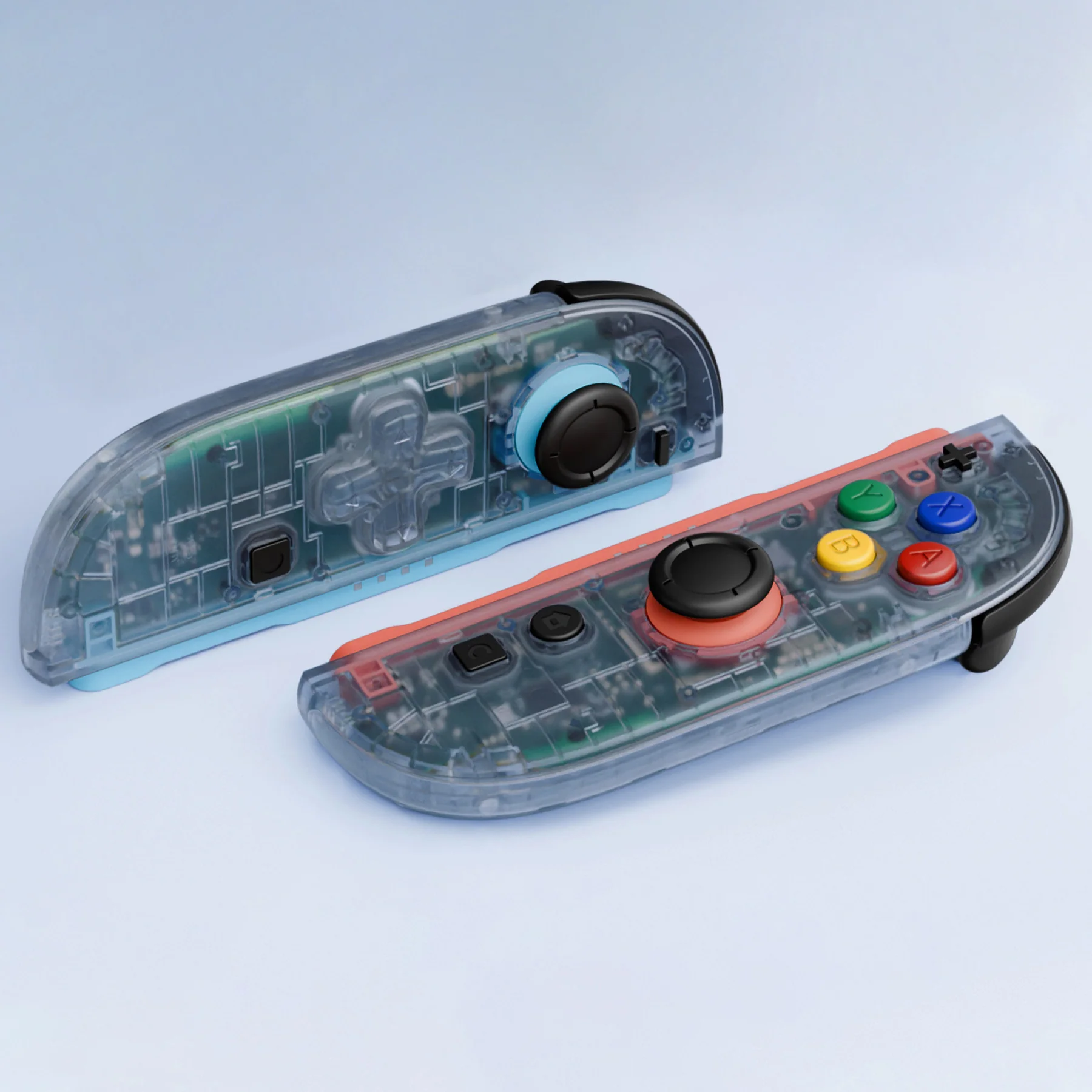 eXtremeRate D-Pad Version Replacement Full Set Shell Case with Buttons for Joycon 2 of Nintendo Switch 2 - Essence Version - Clear Glacier Blue - Image 9