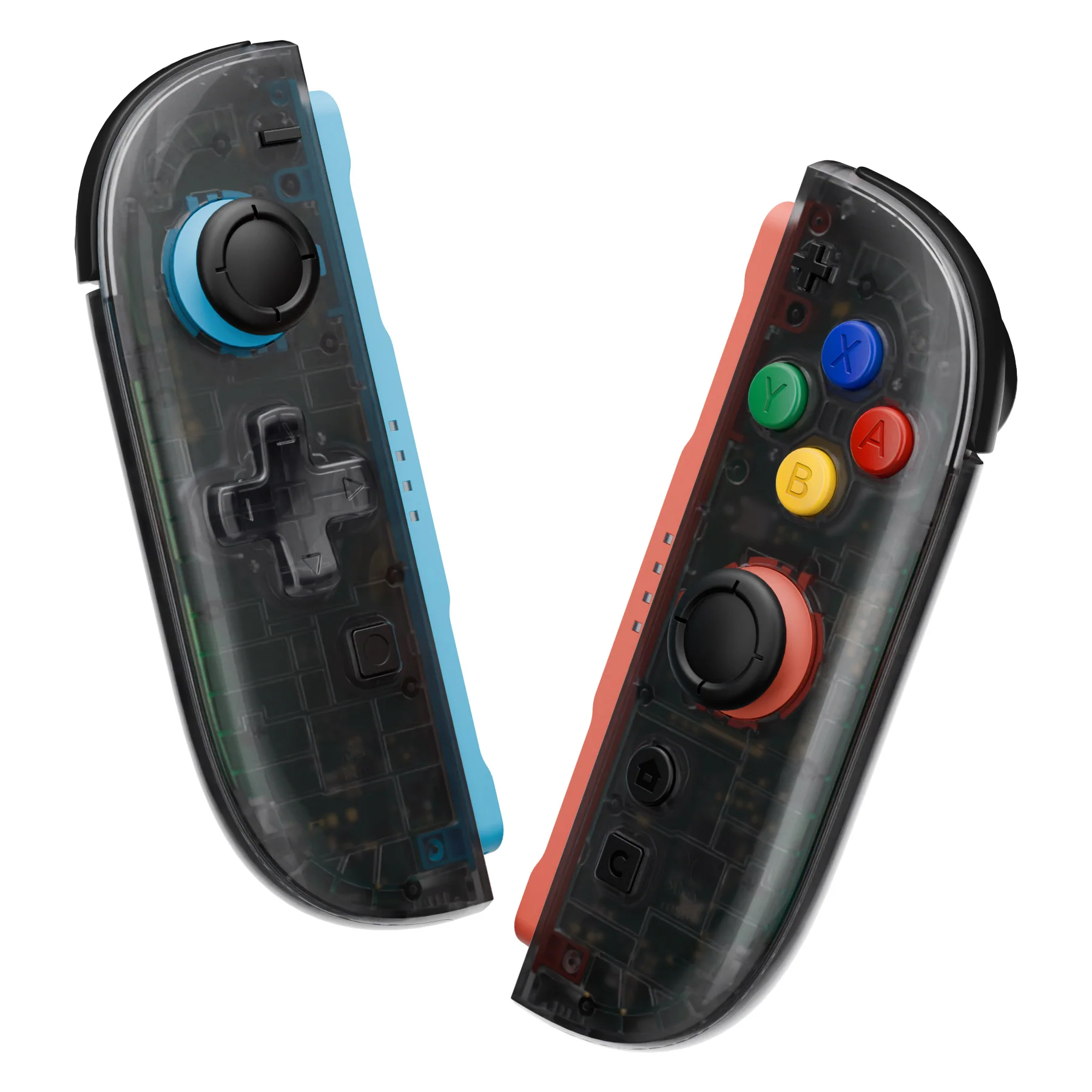 eXtremeRate D-Pad Version Replacement Full Set Shell Case with Buttons for Joycon 2 of Nintendo Switch 2 - Essence Version - Clear Slate Black - Image 5