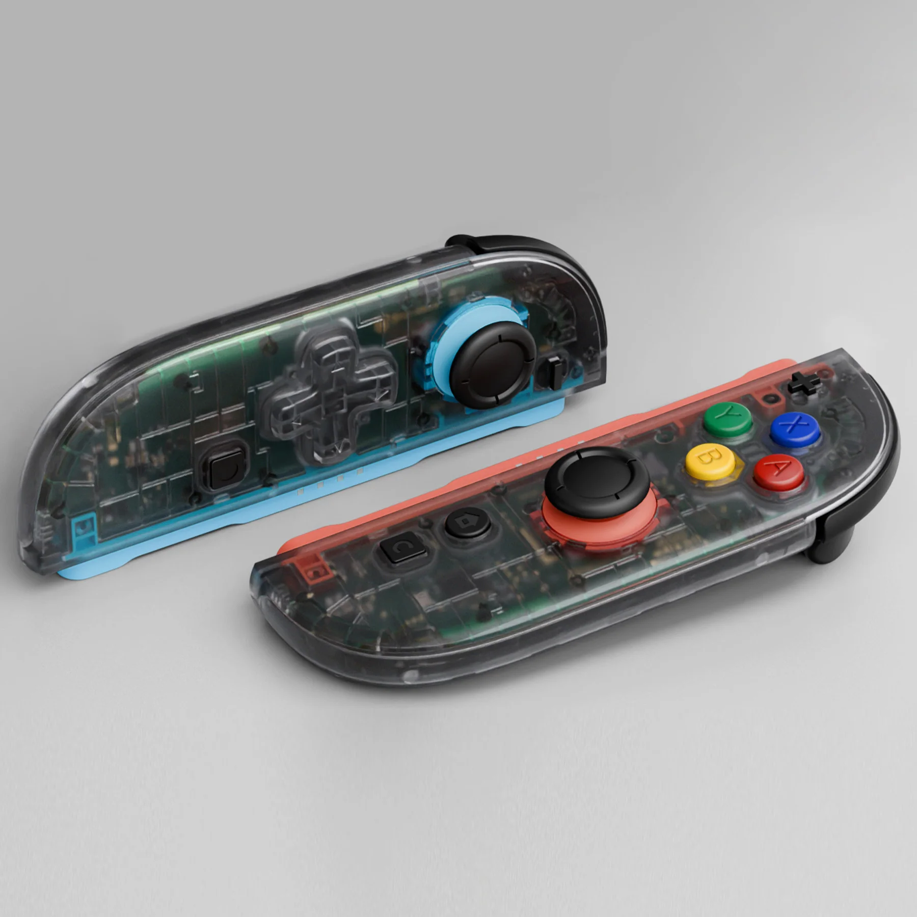 eXtremeRate D-Pad Version Replacement Full Set Shell Case with Buttons for Joycon 2 of Nintendo Switch 2 - Essence Version - Clear Slate Black - Image 9