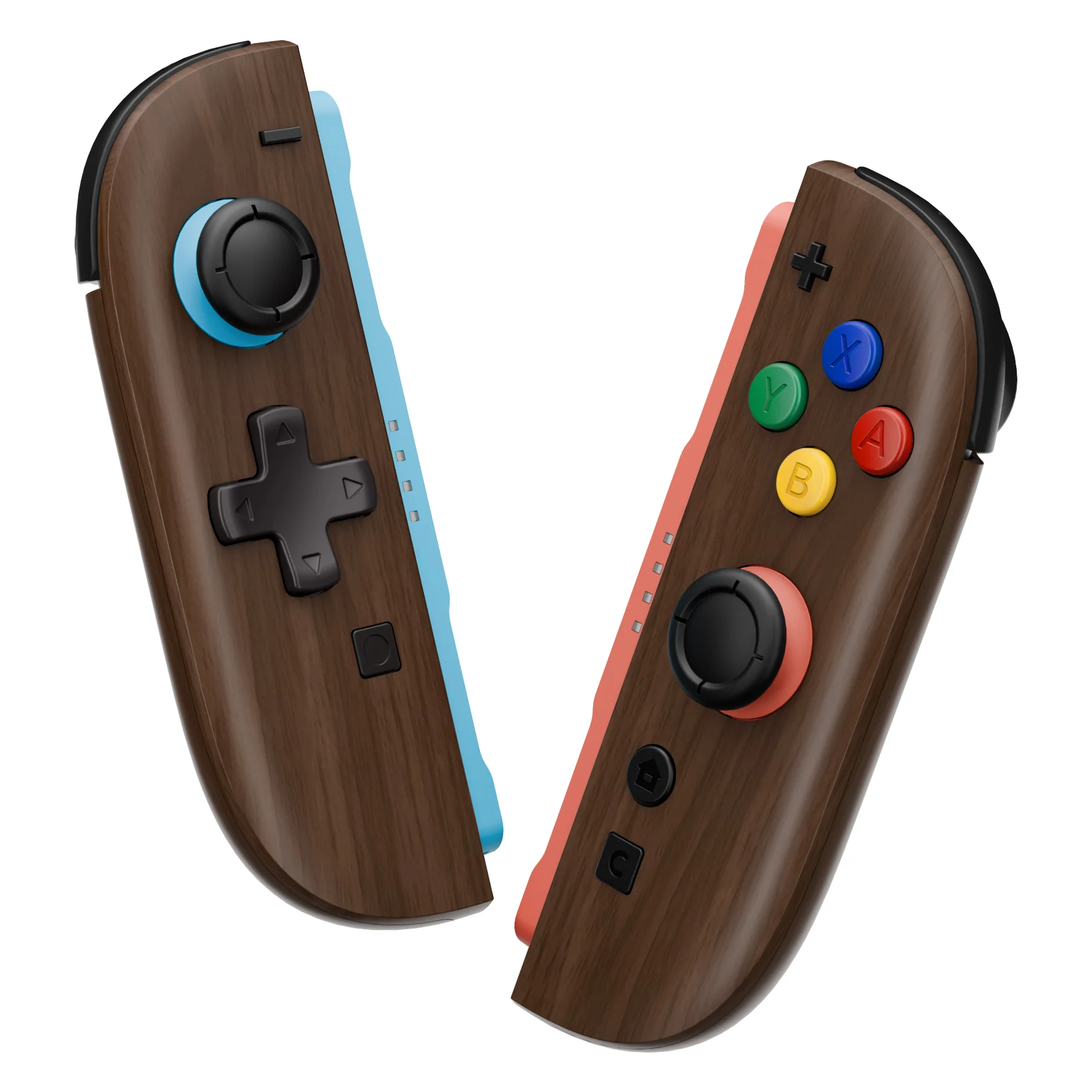 eXtremeRate D-Pad Version Replacement Full Set Shell Case with Buttons for Joycon 2 of Nintendo Switch 2 - Essence Version - Wood Grain - Image 5