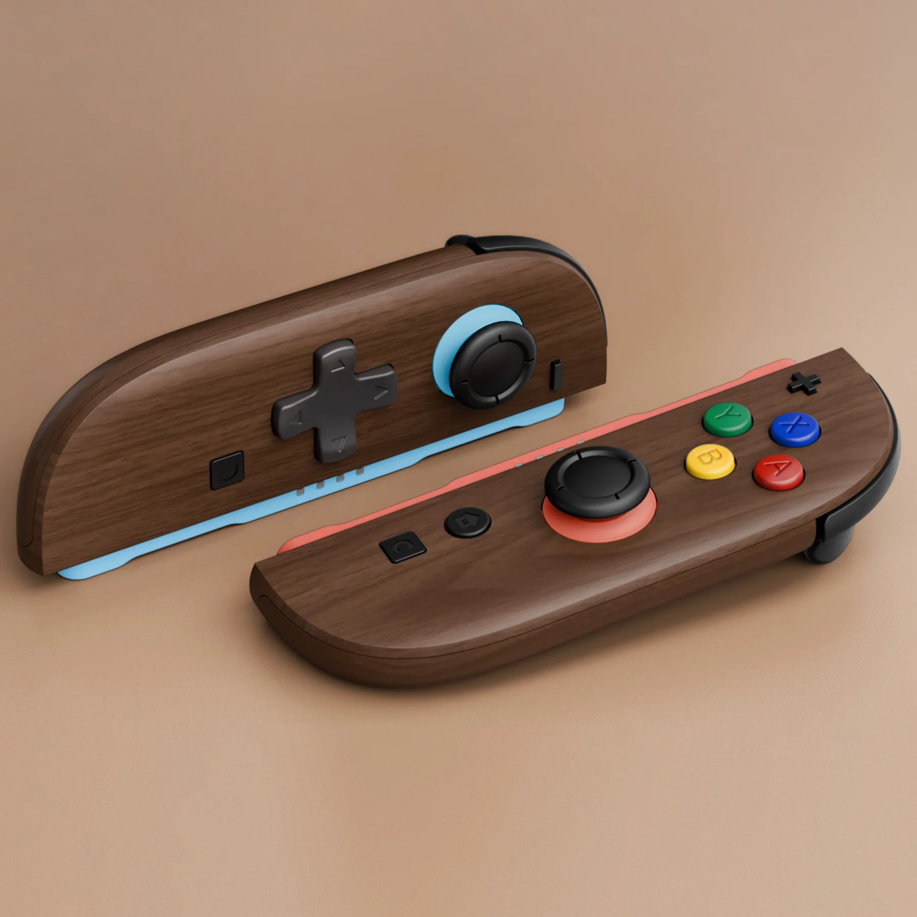 eXtremeRate D-Pad Version Replacement Full Set Shell Case with Buttons for Joycon 2 of Nintendo Switch 2 - Essence Version - Wood Grain - Image 9