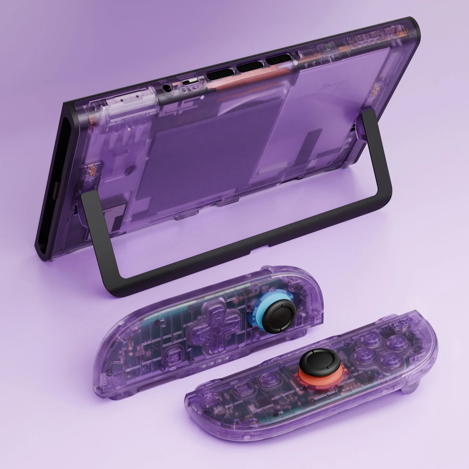 eXtremeRate D-Pad Version Replacement Full Set Shells with Buttons for Nintendo Switch 2 - Deluxe Version - Clear Atomic Purple - Image 13