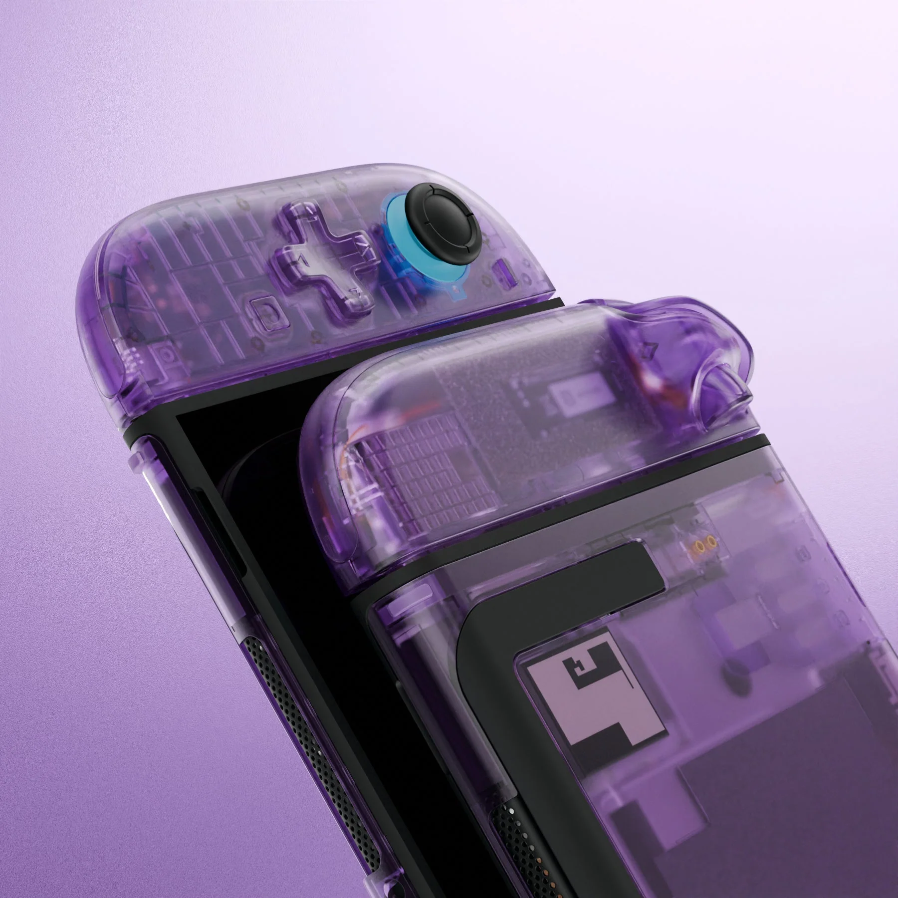eXtremeRate D-Pad Version Replacement Full Set Shells with Buttons for Nintendo Switch 2 - Deluxe Version - Clear Atomic Purple - Image 14