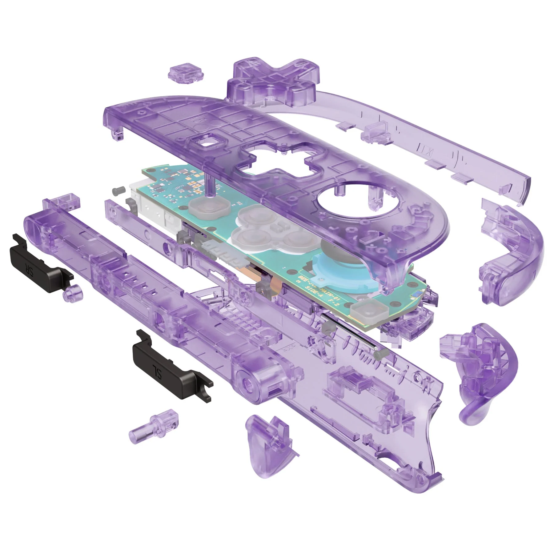 eXtremeRate D-Pad Version Replacement Full Set Shells with Buttons for Nintendo Switch 2 - Deluxe Version - Clear Atomic Purple - Image 9