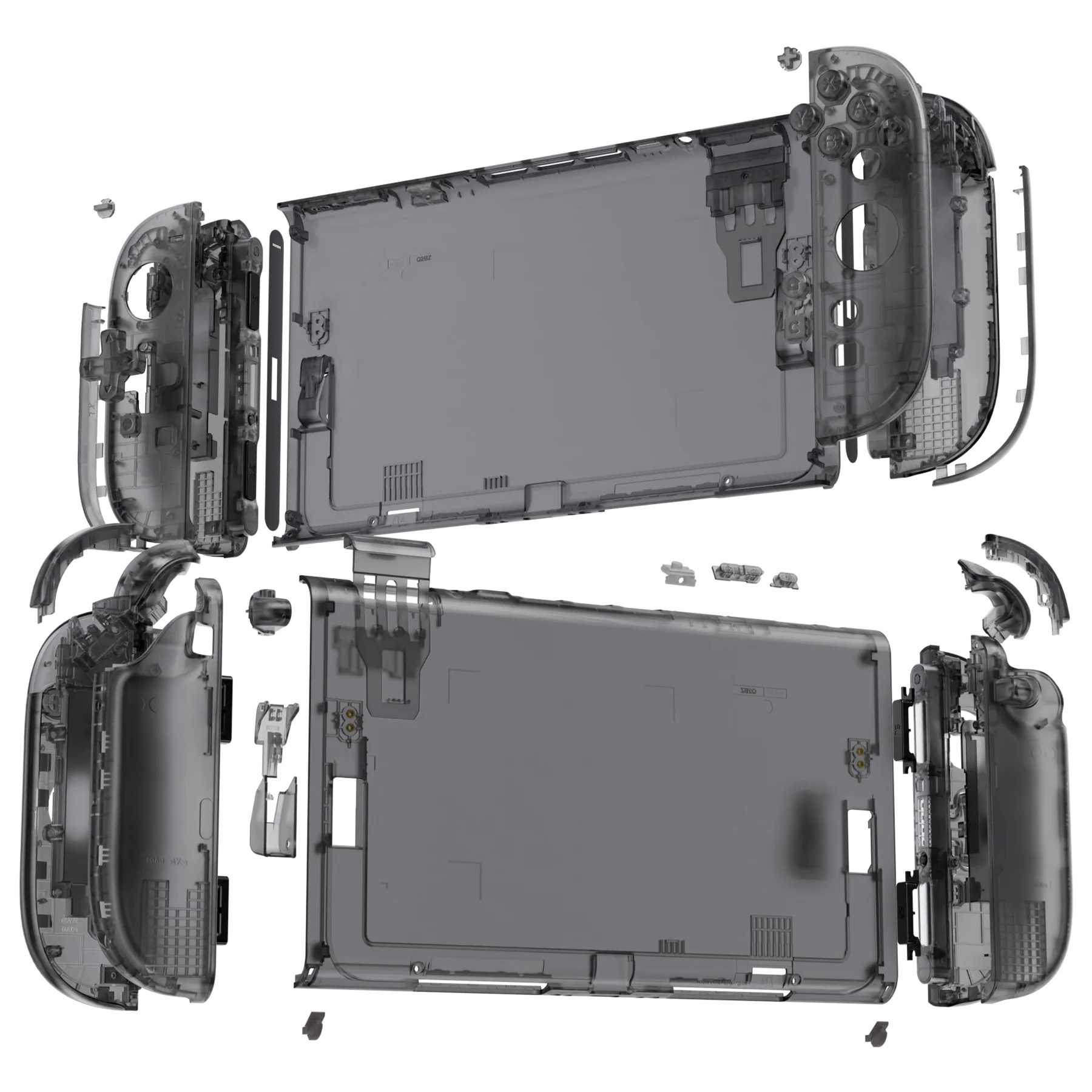 eXtremeRate D-Pad Version Replacement Full Set Shells with Buttons for Nintendo Switch 2 - Deluxe Version - Clear Slate Black - Image 6