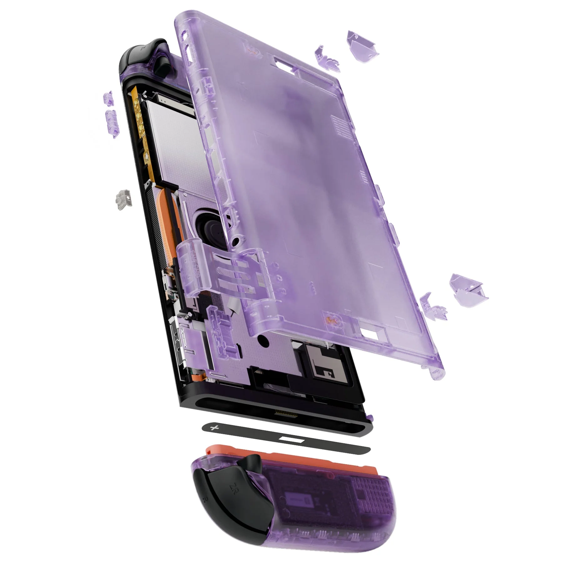 eXtremeRate D-Pad Version Replacement Full Set Shells with Buttons for Nintendo Switch 2 - Essence Version - Clear Atomic Purple - Image 12
