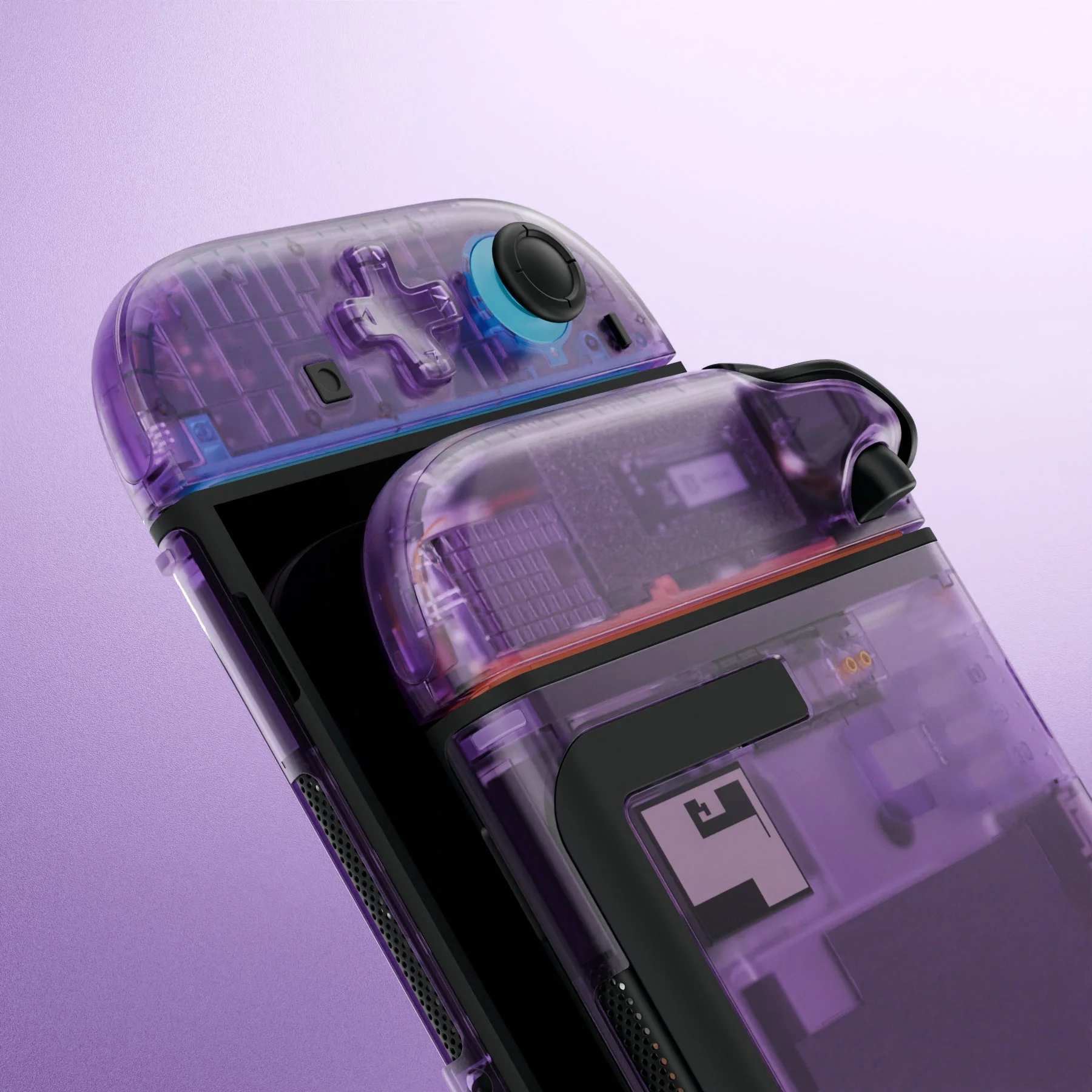 eXtremeRate D-Pad Version Replacement Full Set Shells with Buttons for Nintendo Switch 2 - Essence Version - Clear Atomic Purple - Image 14
