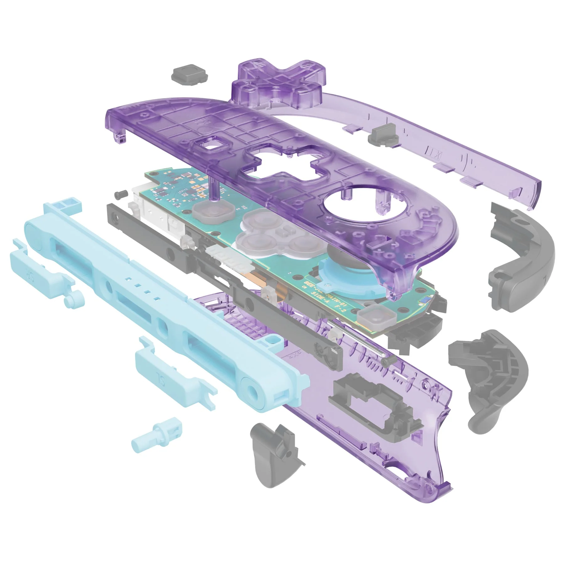 eXtremeRate D-Pad Version Replacement Full Set Shells with Buttons for Nintendo Switch 2 - Essence Version - Clear Atomic Purple - Image 9