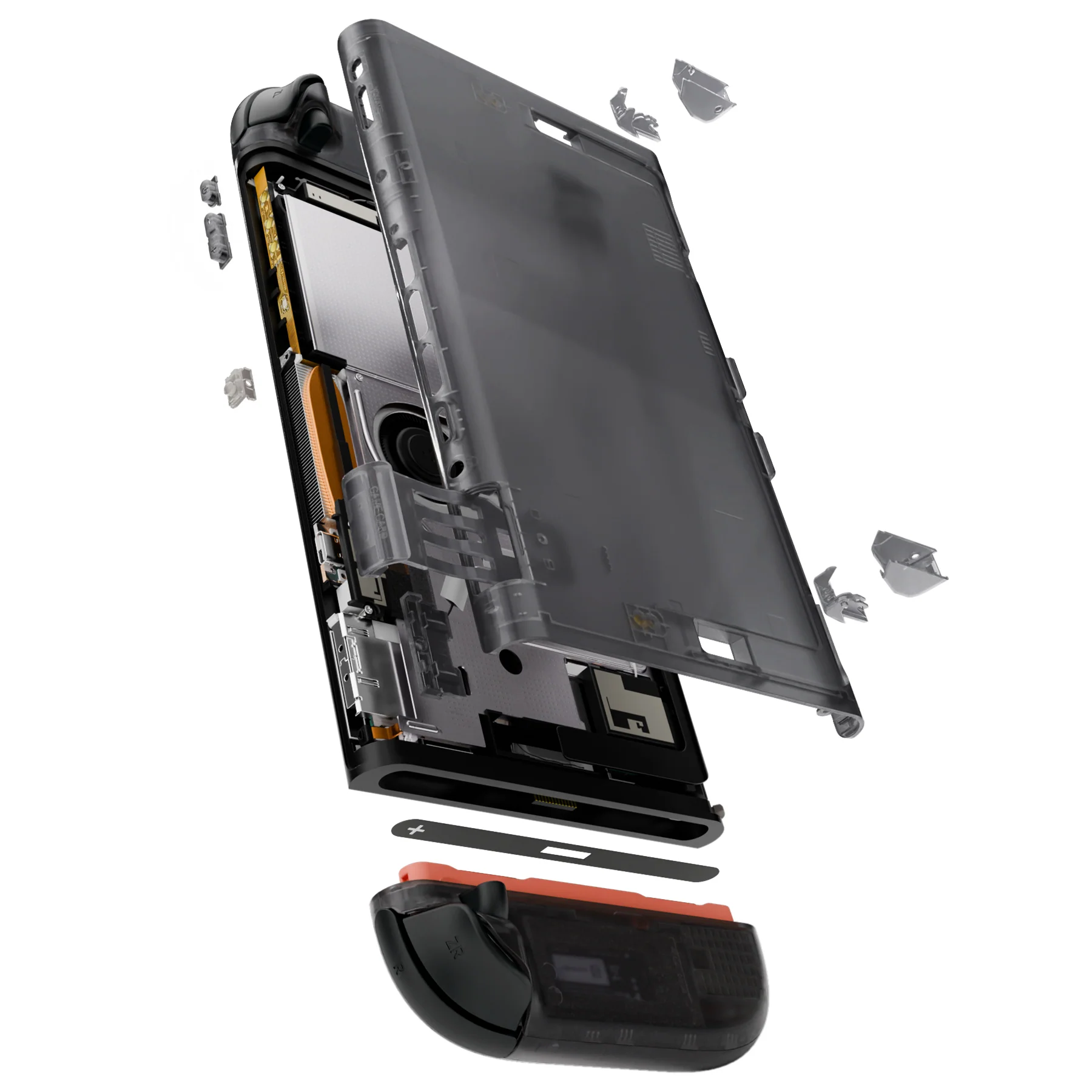 eXtremeRate D-Pad Version Replacement Full Set Shells with Buttons for Nintendo Switch 2 - Essence Version - Clear Slate Black - Image 12